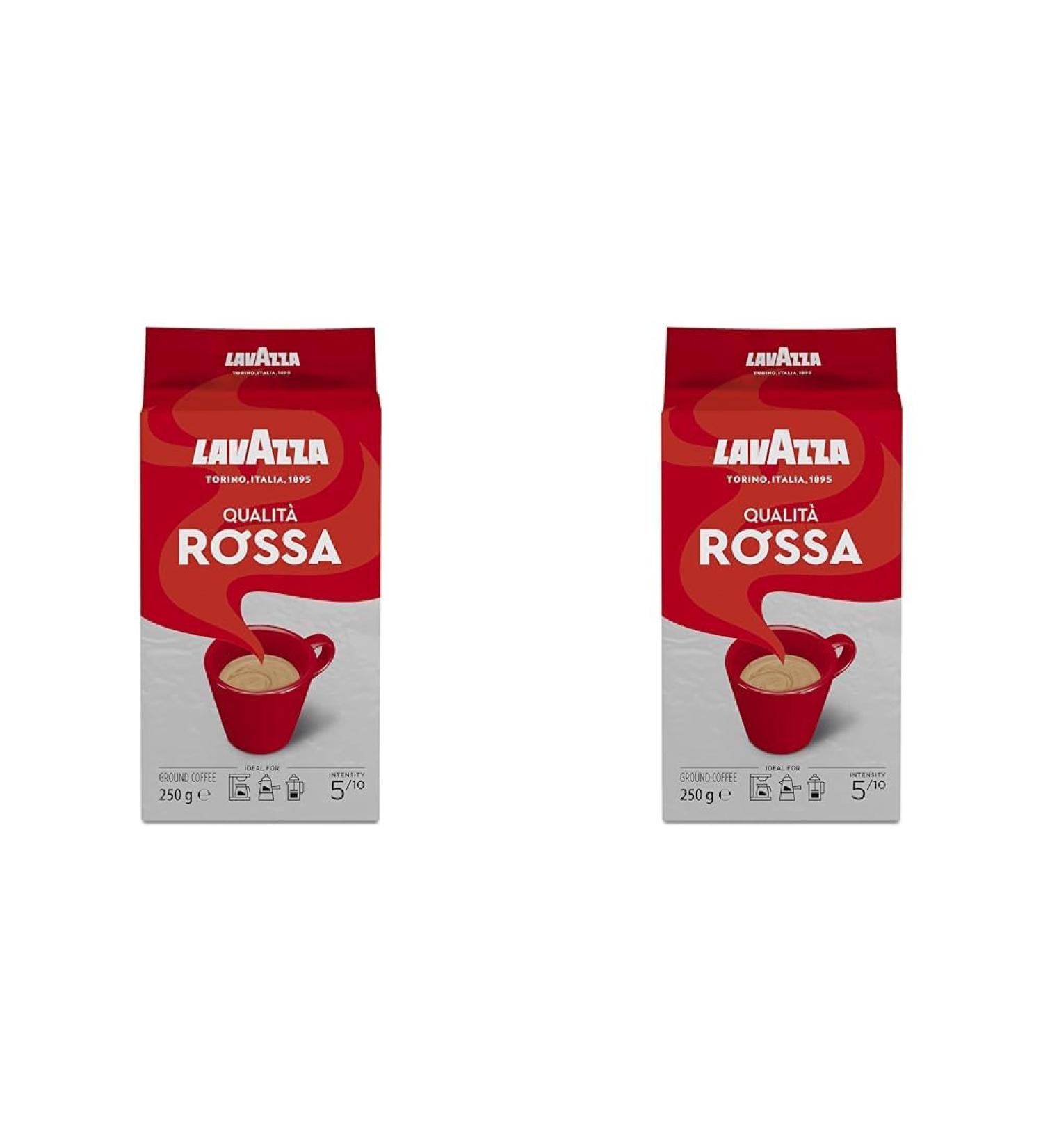 Buy Lavazza Ground Coffee - Qualit Rossa (Pack of 2 x 250g) | Premium Italian Coffee for International Shipping - Buy Online on SooperMarket.com