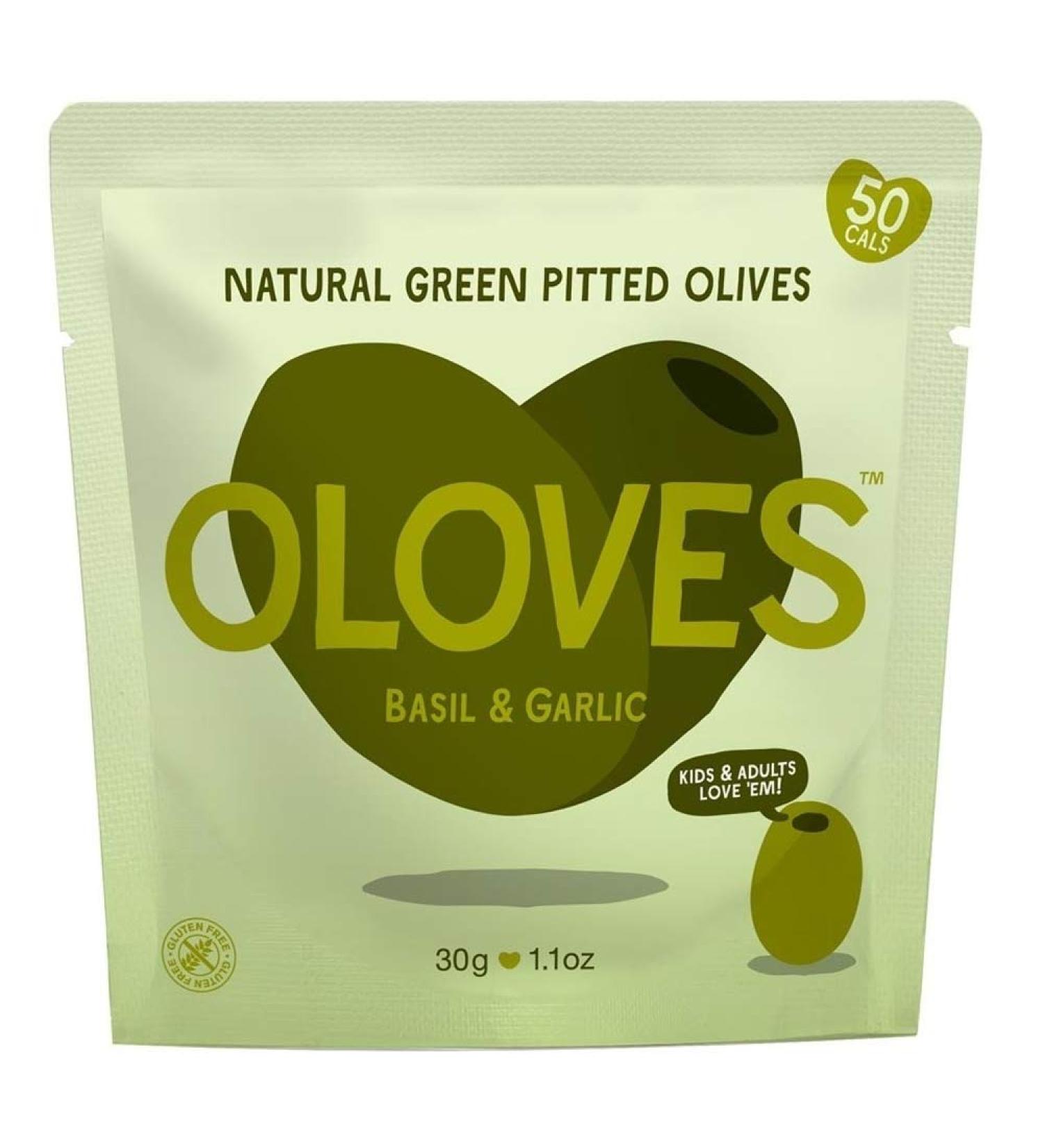 Oloves Basil and Garlic 1.1oz (Pack of 10) - Delicious & Convenient Snack Packs - Buy Online on SooperMarket.com