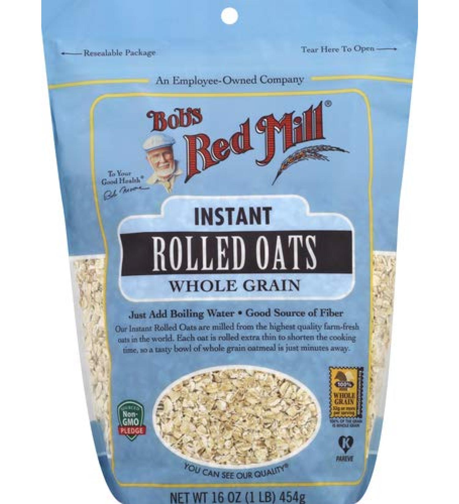 Bob's Red Mill Instant Rolled Oats, 16 Oz 16 Ounce Resealable