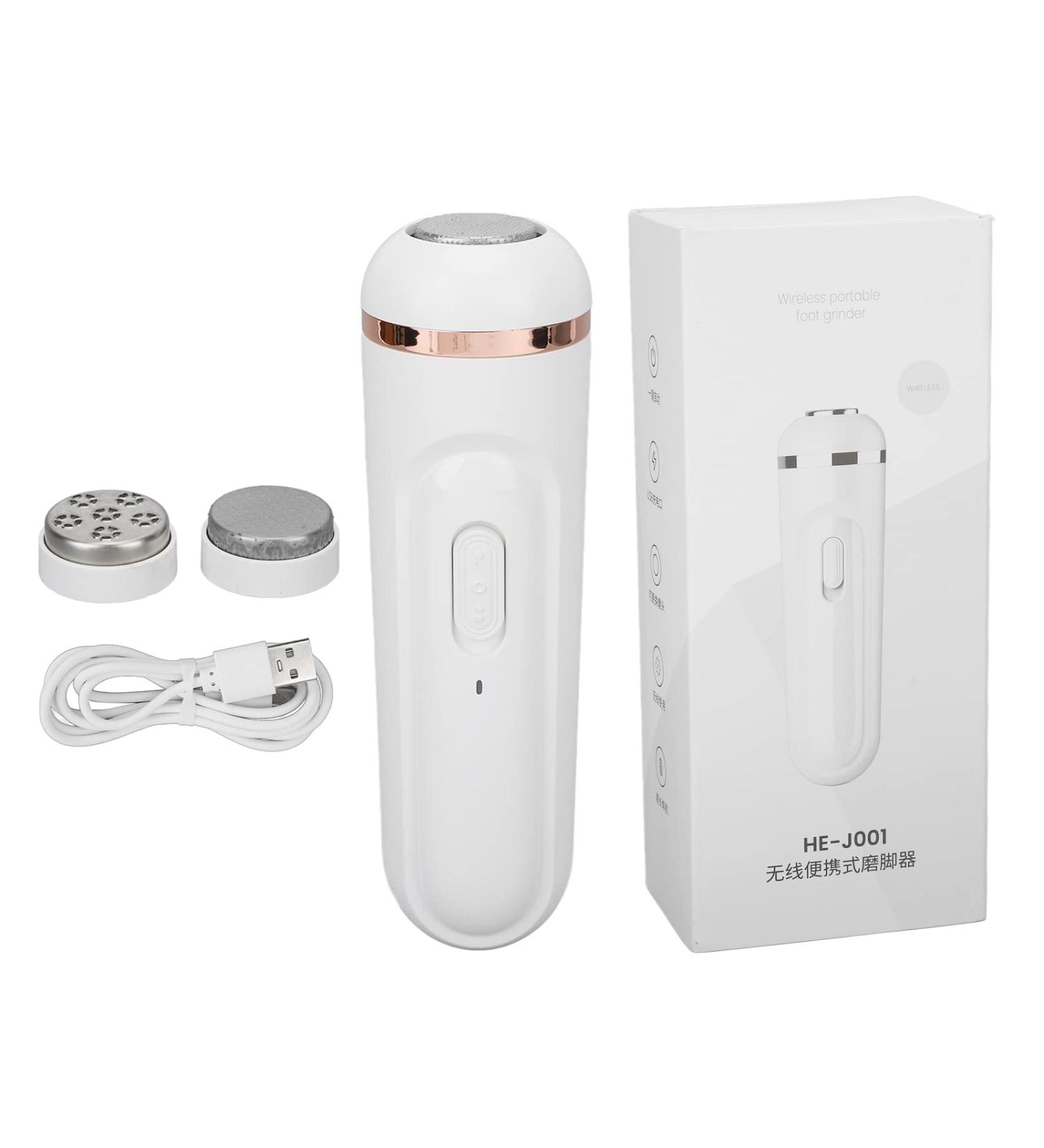 Professional Pedicure Tools Kit USB Rechargeable 2 Speed Silent Portable Foot Grinder for Dead Skin Cracked Heel Electric Feet Callus Remover Portable Electronic Foot File Pedicure Tools (White) - Buy Online on SooperMarket.com