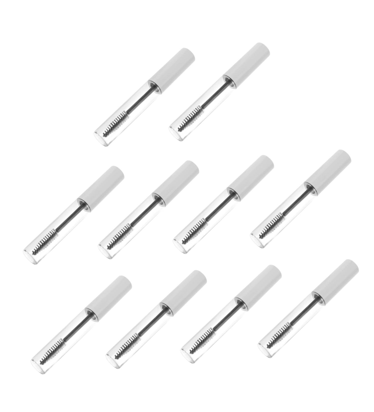 Angoily 10pcs Eyelash Tube Eyelash Growth Tubes oil Empty Tube Clear Eyelash Mascara Plastic White - Buy Online on SooperMarket.com