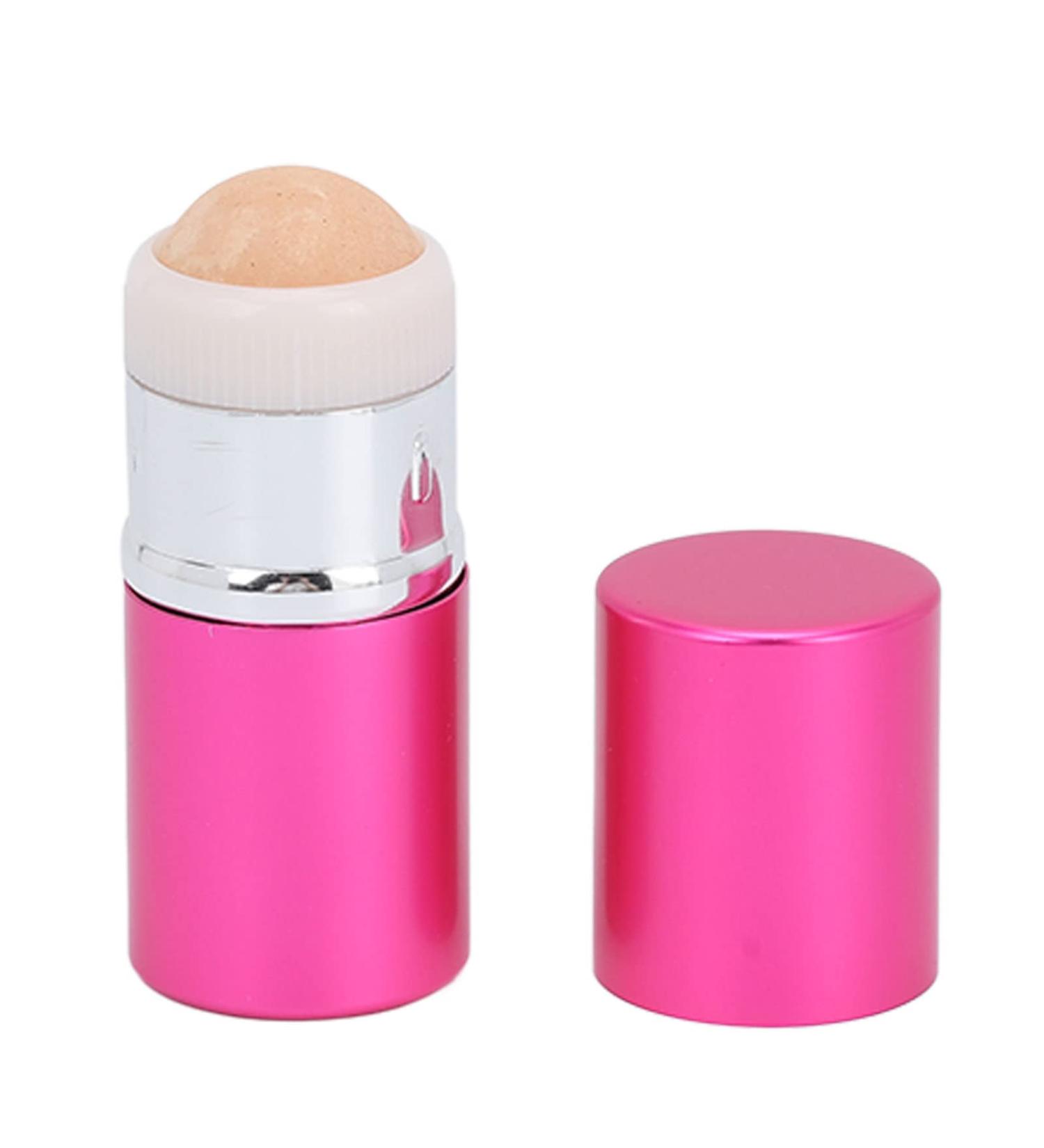 Oil Absorbing Volcanic Roller | Portable Oil Control Stone Facial Tool for Oily Skin - Rose Red - Buy Online on SooperMarket.com