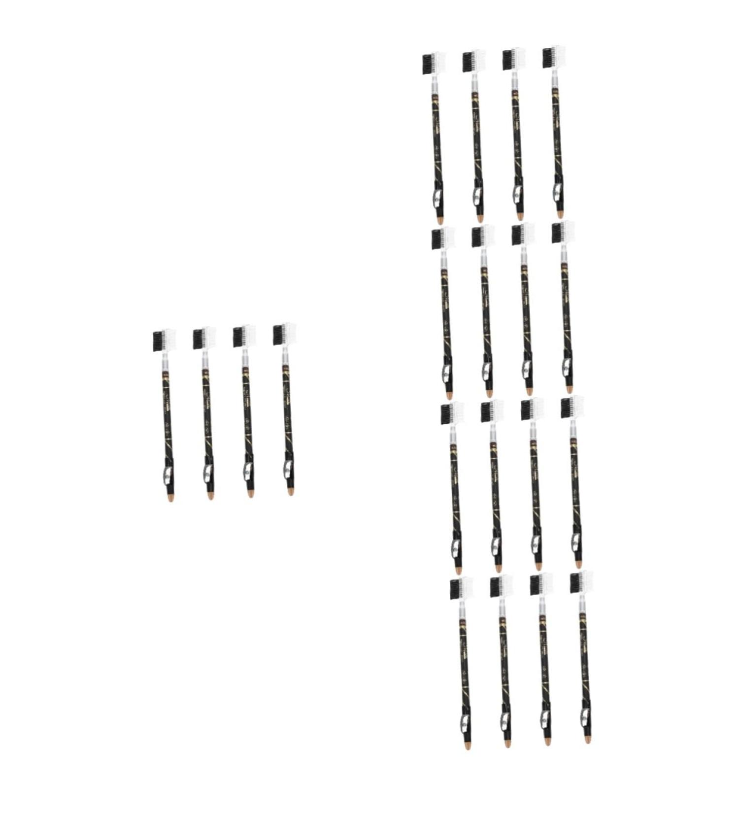 Healvian 20 Pcs Two-in-one Eyebrow Pencil Eyebrow Liner Eyebrow Cosmetics Brow Drawing Pens Brown Wooden - Buy Online on SooperMarket.com