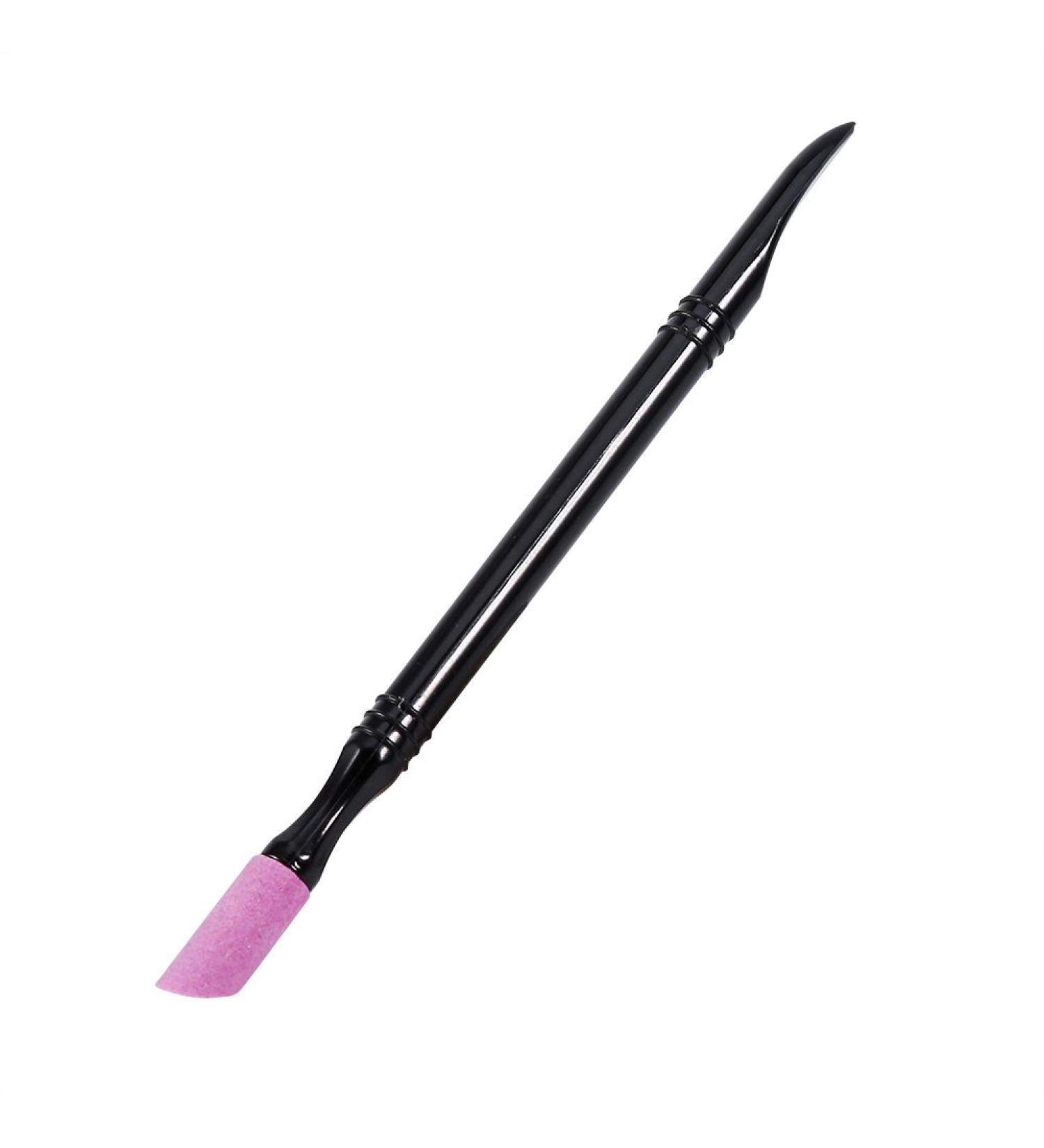Pumice Stone Cuticle Nail Pusher Tool 12 1 1 New Nail Art Cuticle Remover Scrub Polish Quartz Pusher Stick Pen Manicure Pedicure Repair Tool - Buy Online on SooperMarket.com