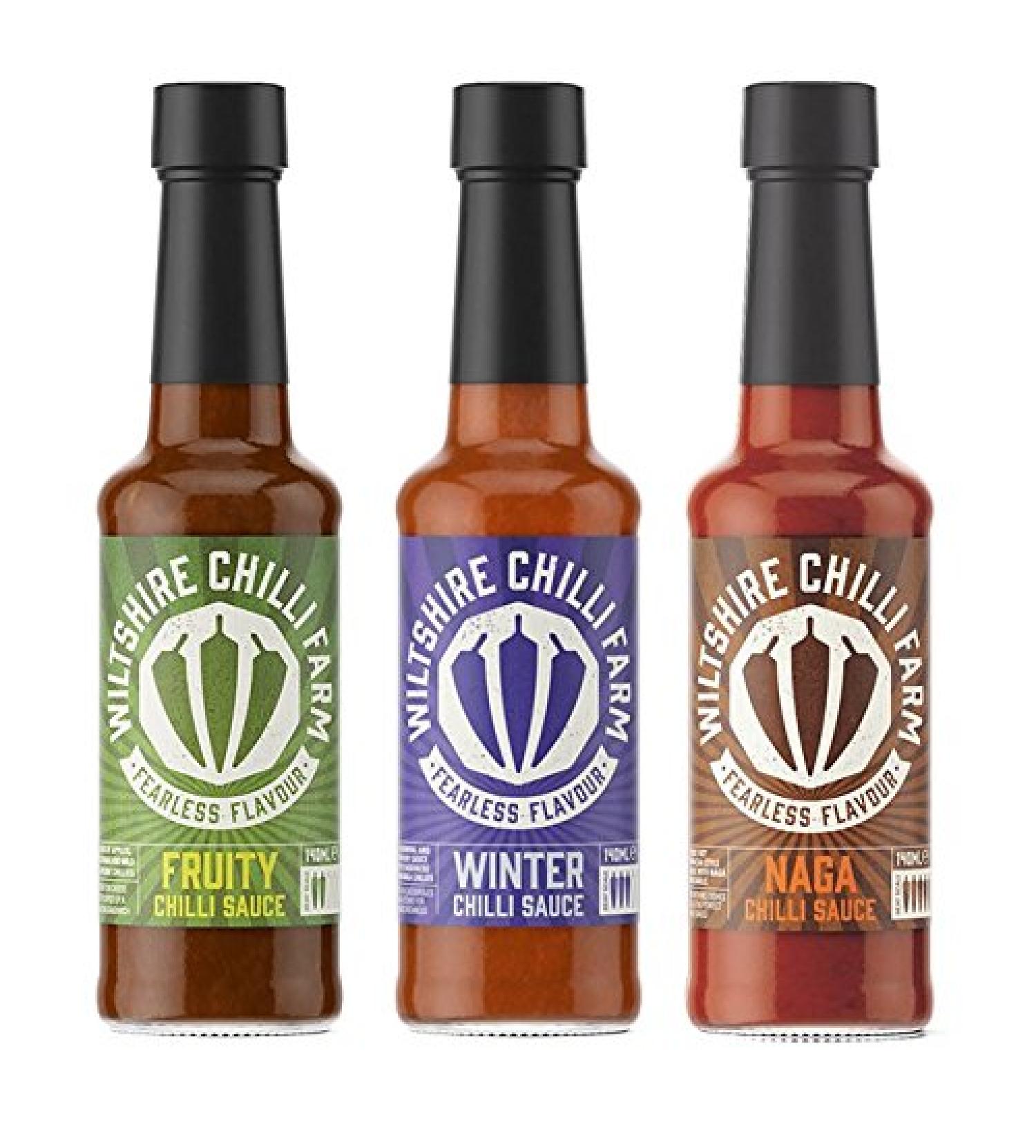 Wiltshire Chilli Farm Fruit Winter and Naga Hot Chilli Sauce Set (1 piece)