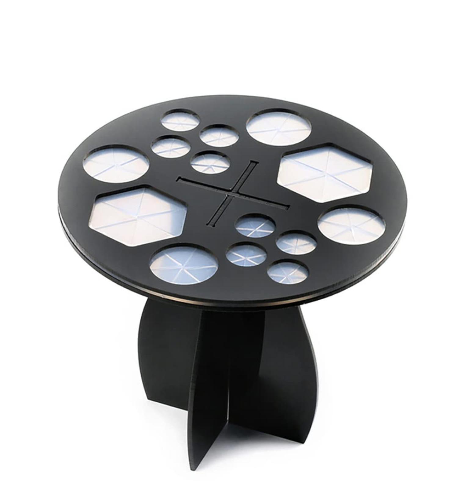 14-Hole Makeup Brush Holder Tree - Collapsible Acrylic Organizer for Air Drying - Black Cosmetics Stand - Buy Online on SooperMarket.com