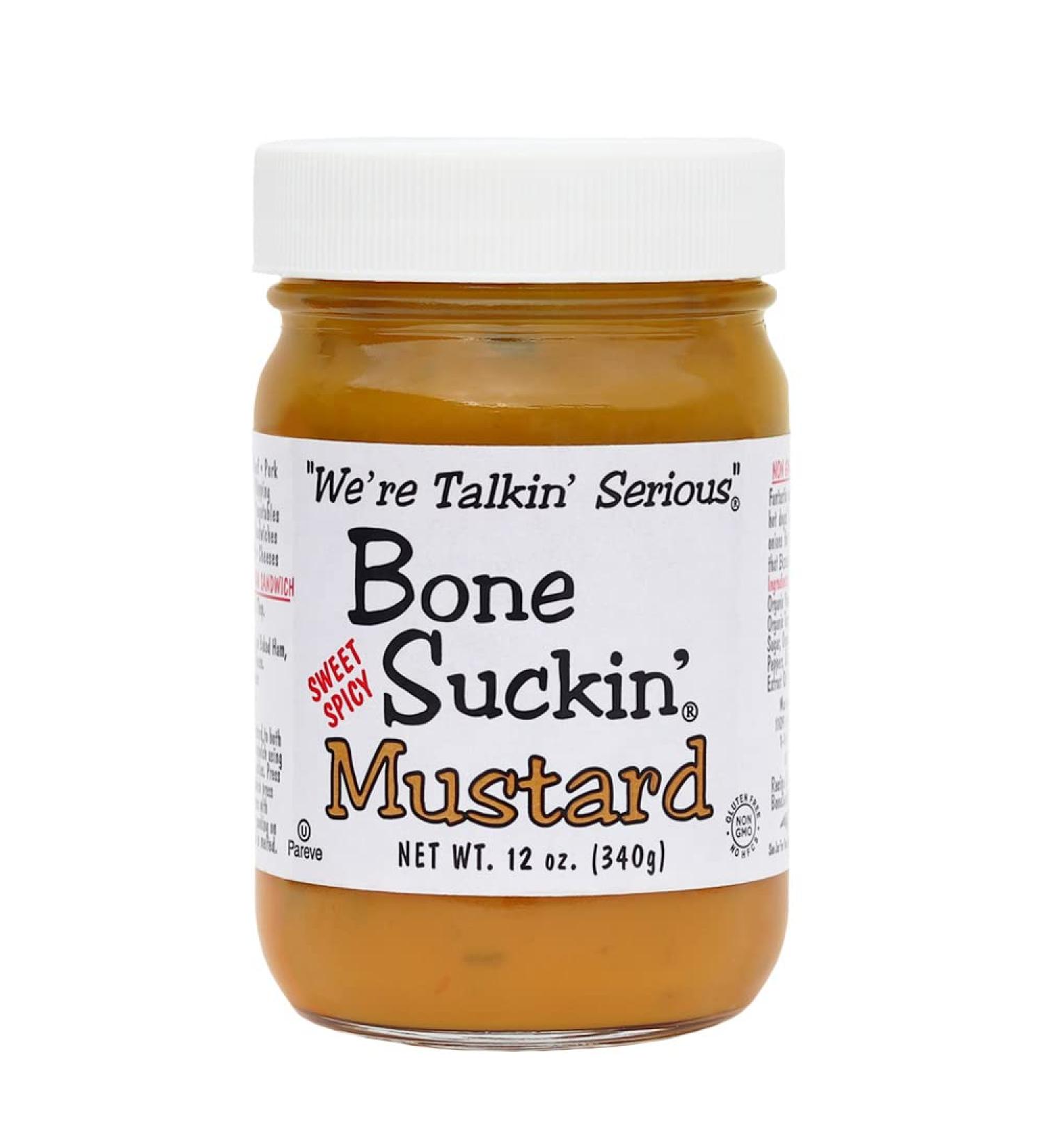 Bone Suckin' Sweet Hot Mustard - 12 Ounce (Pack of 1) | Tangy and Spicy Condiment - Buy Online on SooperMarket.com