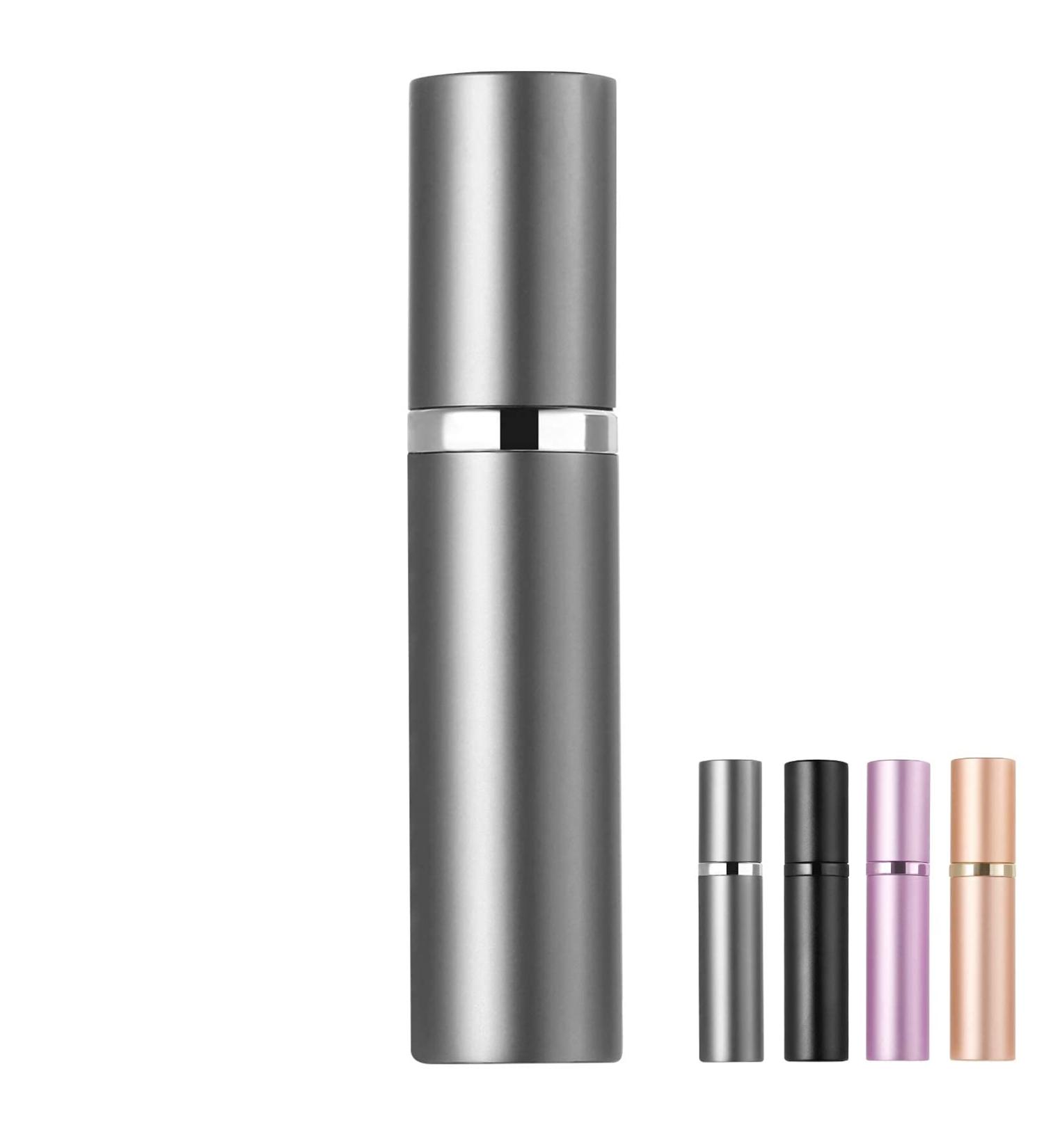 Brarios Perfumed Robber Refillable Travel Perfume Atomizer - 5ml Mini Portable Spray Bottle in Gray | Perfect On-the-Go Fragrance Solution - Buy Online on SooperMarket.com