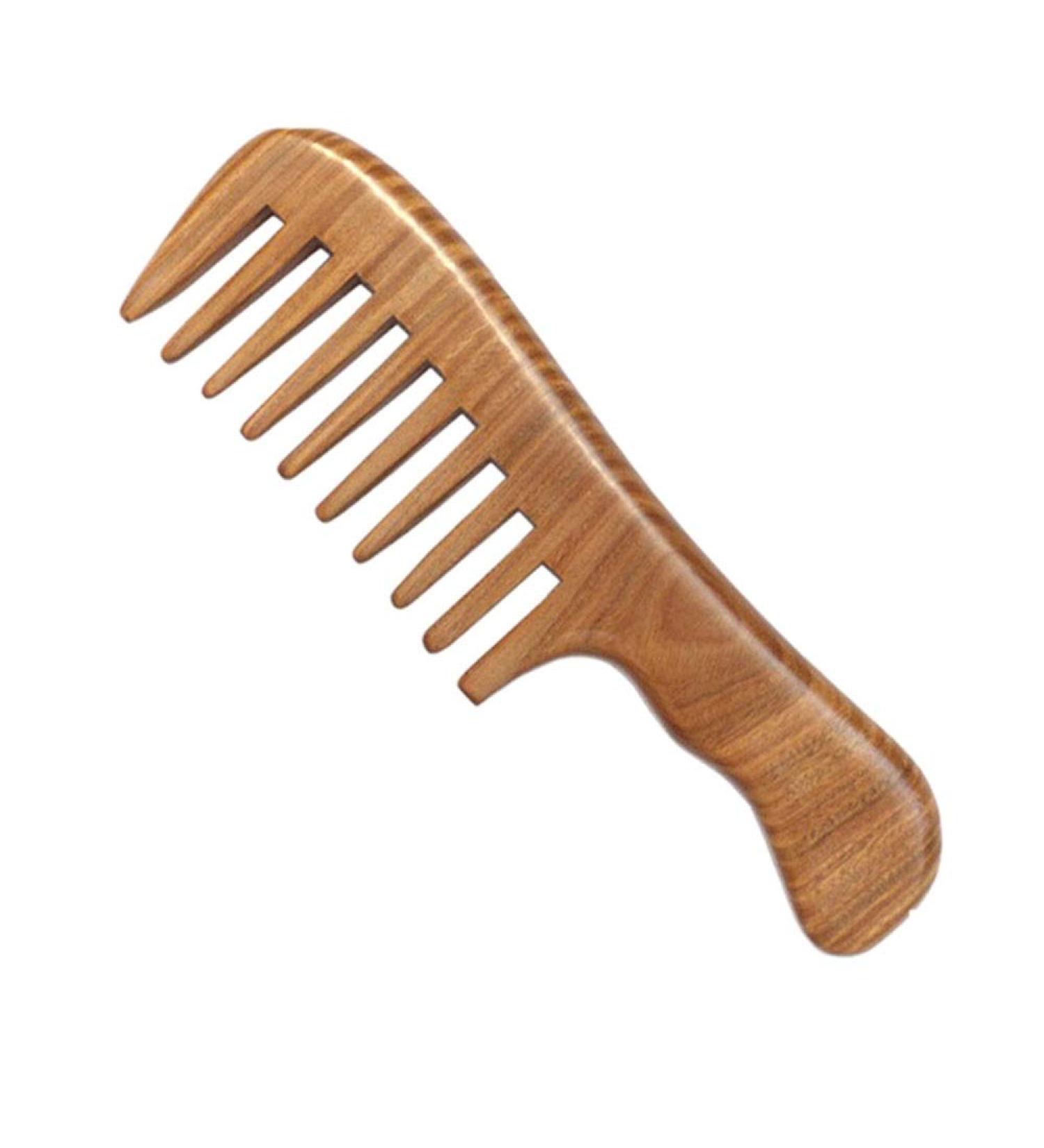 Comb 1PC Fashion Handmade Wooden Sandalwood Hair Comb Head Massager Hairdressing Tool Wide Tooth Comb wooden comb - Buy Online on SooperMarket.com