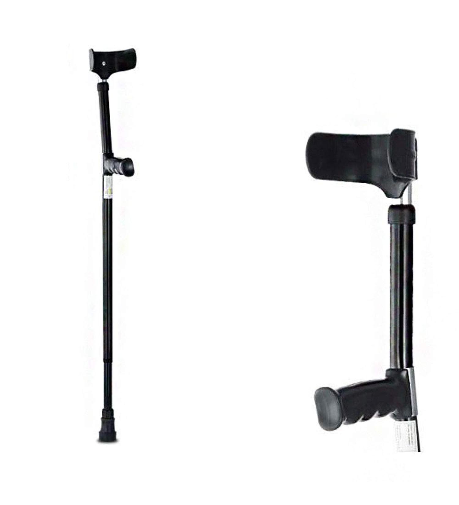 Double-Adjustable Folding Crutches Forearm Elbow Underarm with Open Cuff Walking Stick Lightweight Aluminum Crutch Holder Walking Aid Crutch Height Adjustable Forearm Support (2 Pieces) Journey - Buy Online on SooperMarket.com
