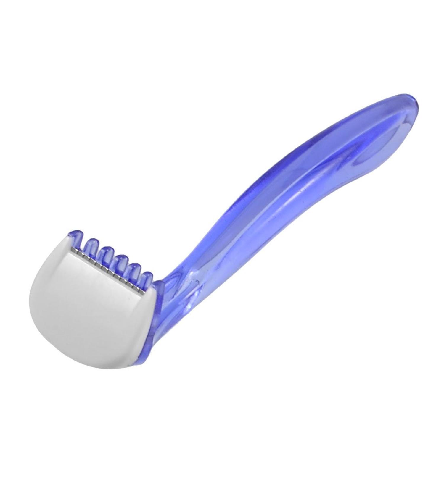 Ruilogod Purple Plastic Non-Slip Handle Body Armpit Hair Shaver Remover for Women