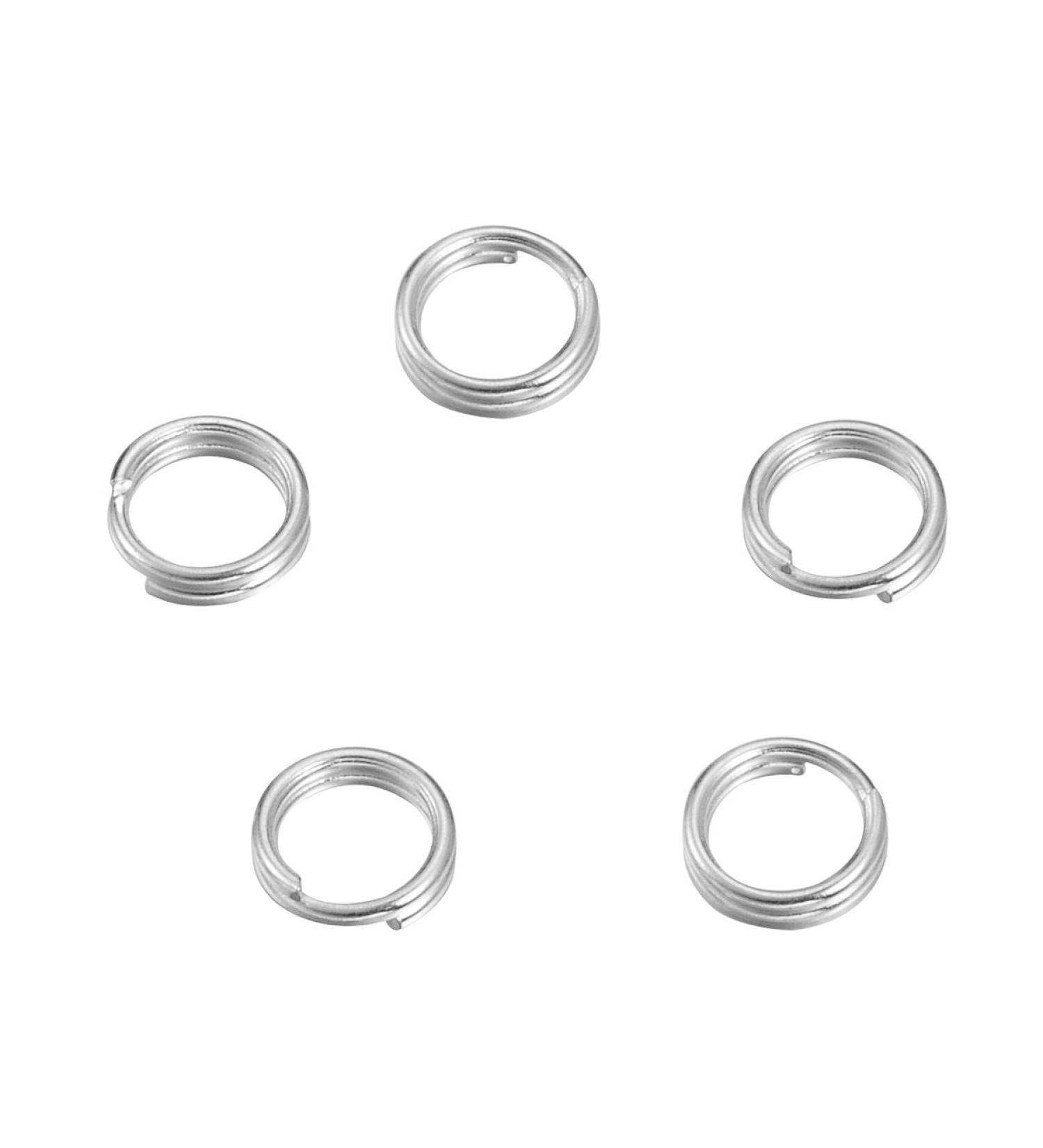 VALYRIA Sterling Silver Split Jump Ring Connector Charm Jewelry Findings 20pcs - 5.0mmx0.5mm - Buy Online on SooperMarket.com