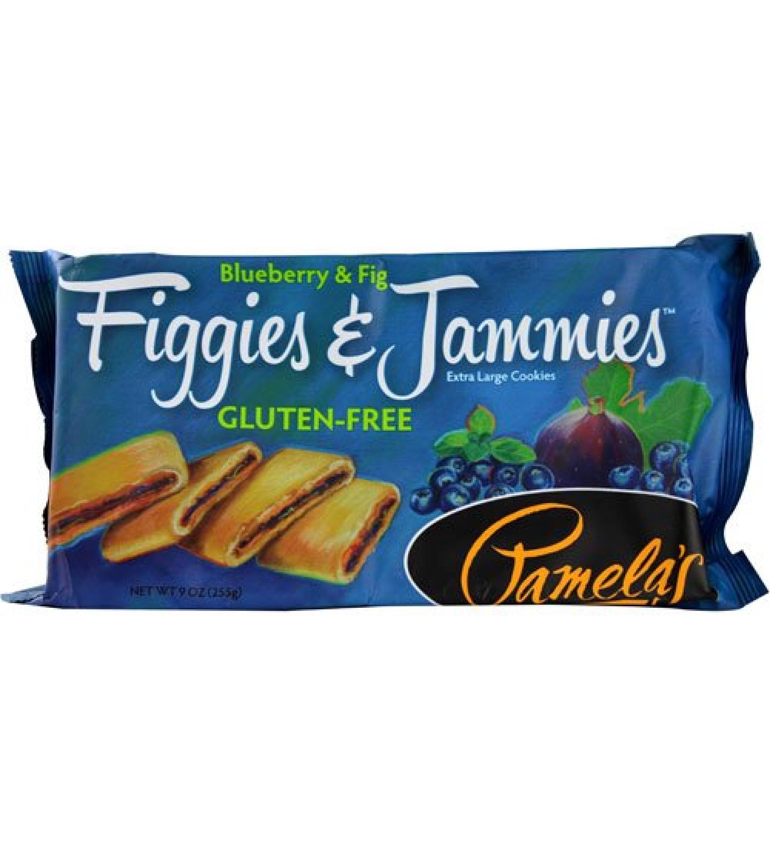 Pamela's Products Figgies & Jammies Extra Large Cookies Gluten-Free Blueberry & Fig -- 9 oz (Pack of 4)