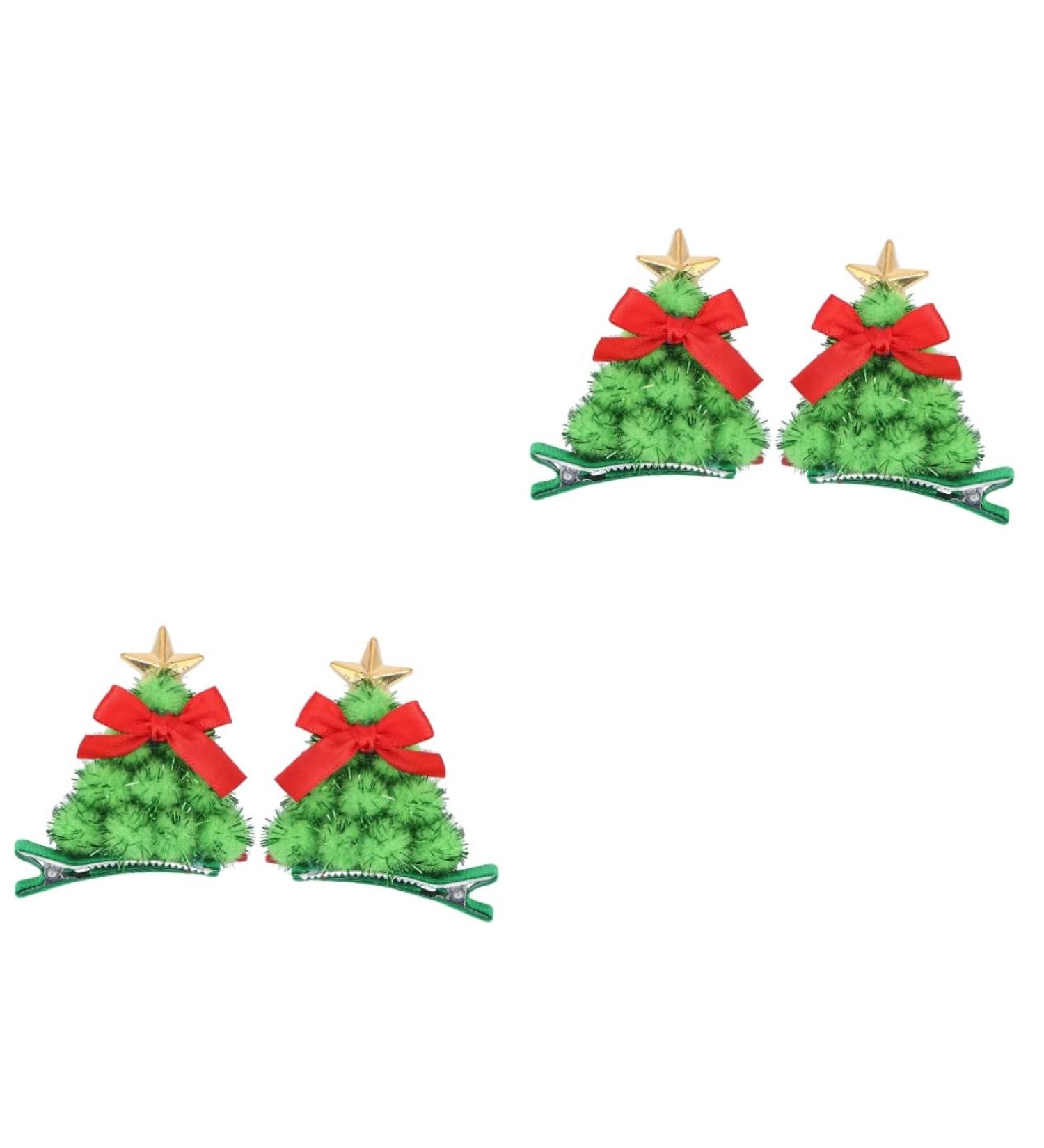 ABOOFAN 2 Pairs Christmas Tree Barrette Christmas Tree Hair Clips Kids Tiara Mini Santa Hats Christmas Hair Clip Hair Barrettes for Girls Mini Tiara Xmas Hairpin Baby Iron Antlers Filler - Buy Online on SooperMarket.com