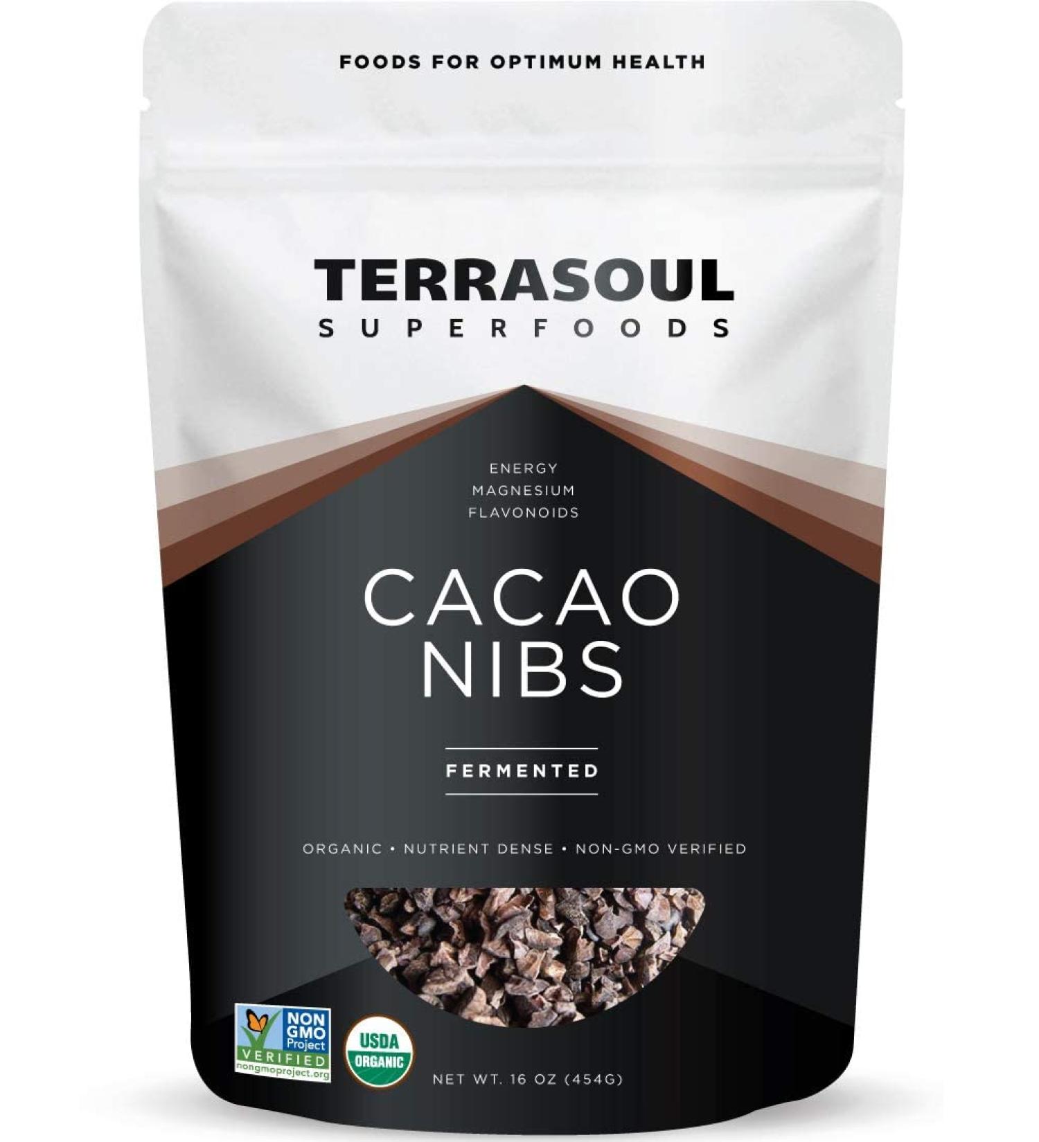 Terrasoul Superfoods Raw Organic Cacao Nibs 2 Lbs (2 Pack) - Keto Vegan | Premium Quality Cacao Nibs for Raw Food Enthusiasts - Buy Online on SooperMarket.com