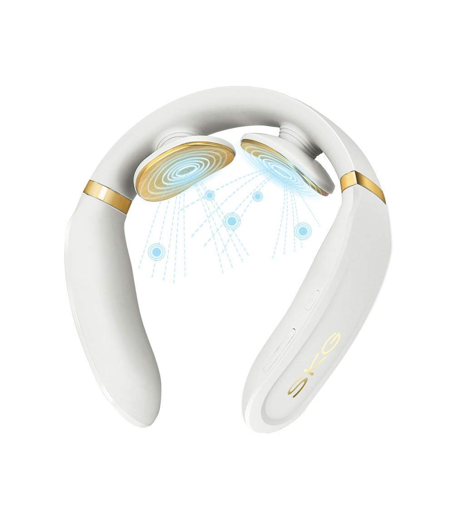 SKG K6 Cordless Electric Neck Massager with Heat | 4 Modes 15 Levels | Deep Tissue Trigger Point Massage for Home, Office, Car | White - Buy Online on SooperMarket.com