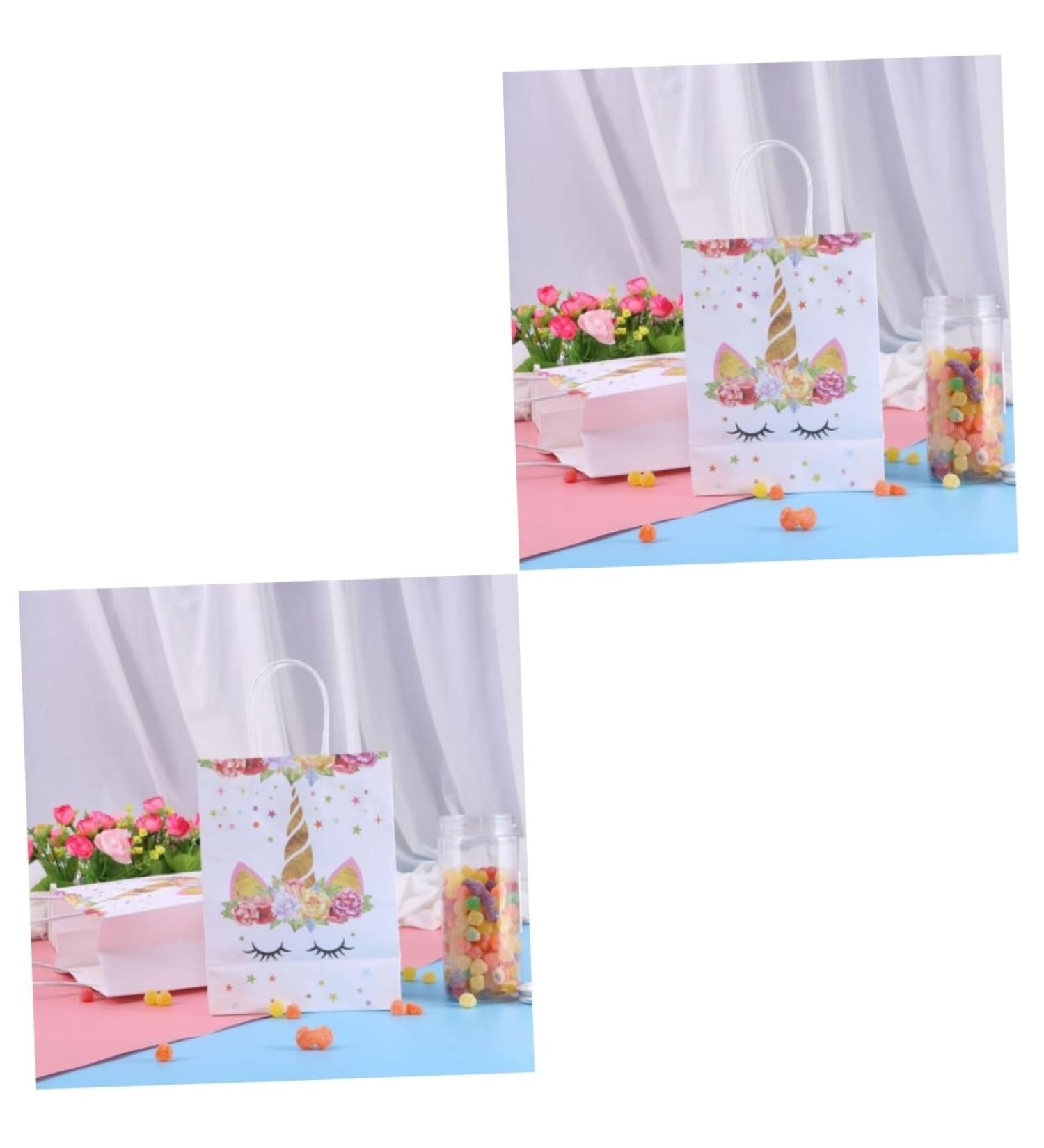 HOMSFOU 20 Pcs Paper Gift Bag Unicorn Gift Bag Unicorn Candy Bag Paper Candy Bag Unicorn Paper Bag Tote Bag Customized - Buy Online on SooperMarket.com