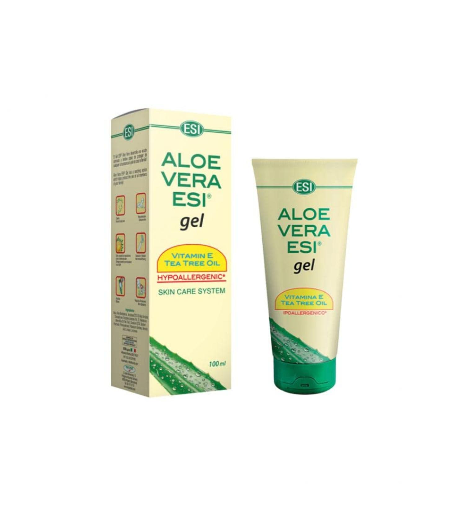 Buy ESI Aloe Vera Gel with Vitamin E & Tea Tree - 100 ml | Soothing Skin Care | International Shipping - Buy Online on SooperMarket.com