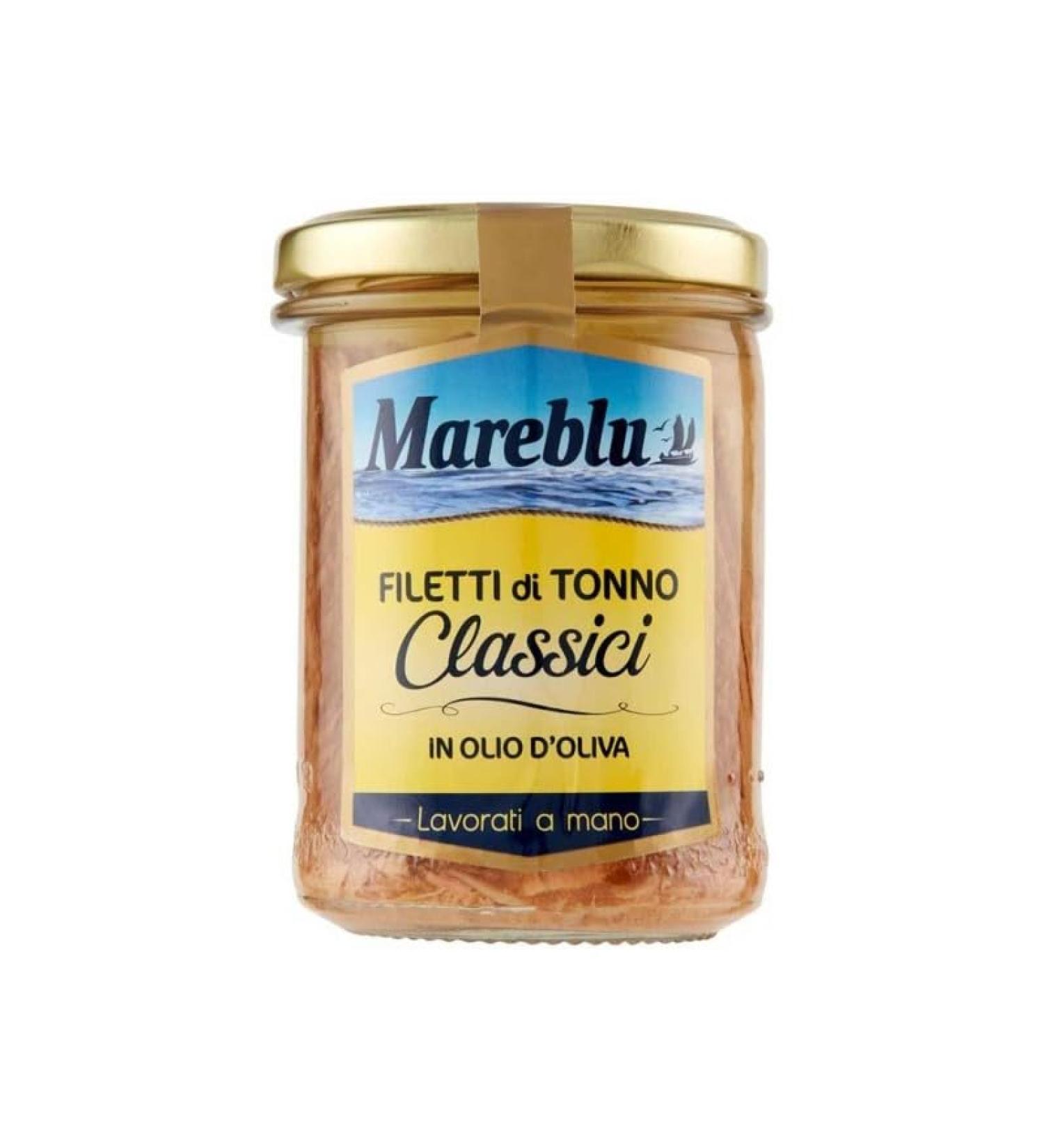 Mareblu Classici Tuna Fillets in Olive Oil 180g - Buy Online on SooperMarket.com