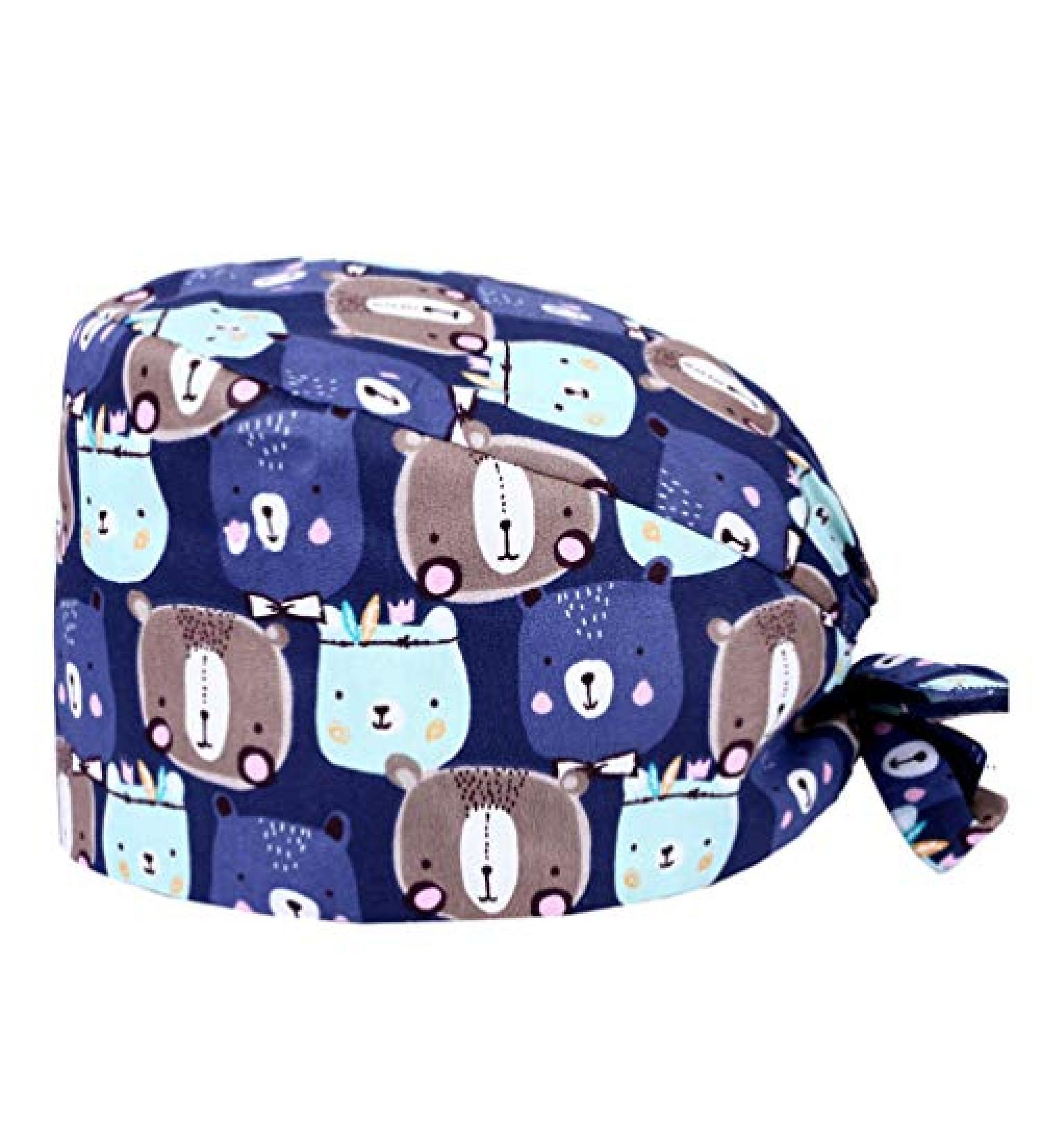 TENDYCOCO Printed Surgical Cap - Adjustable Nurse Hat for Scrubs - Buy Online on SooperMarket.com