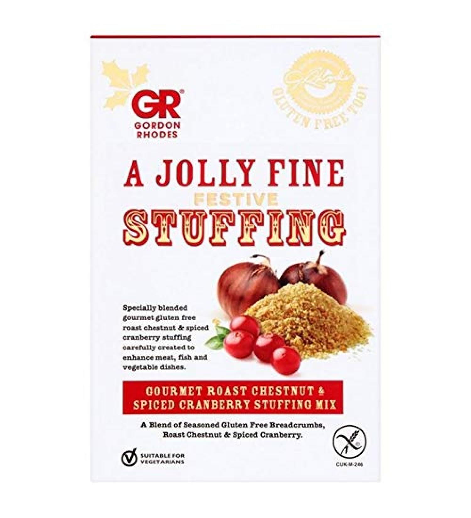 Gordon Rhodes Gourmet Roast Chestnut & Spiced Cranberry Stuffing Mix 125g