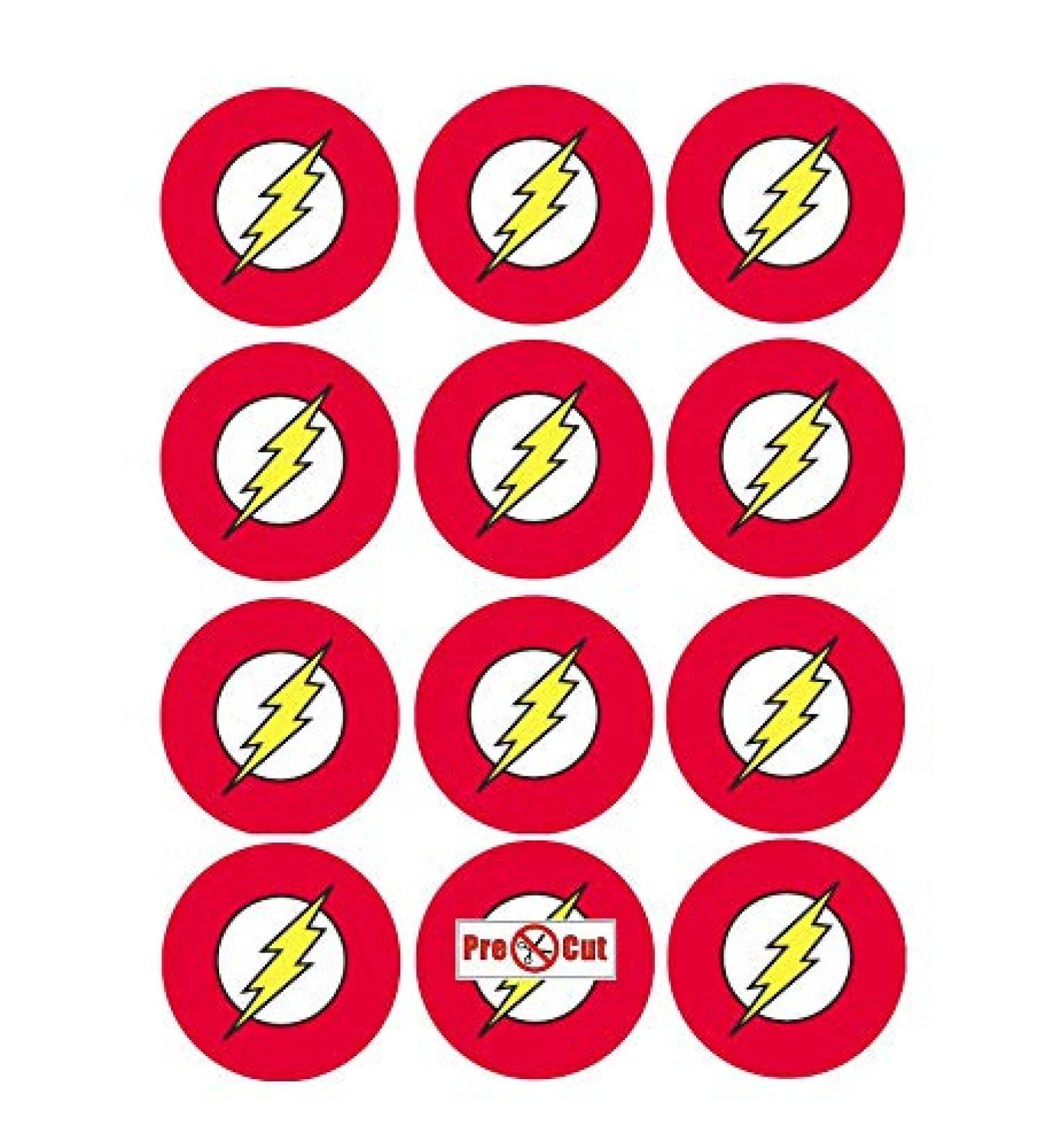 35 x Pre Cut The Flash Cake Cupcake Toppers/Decorations Edible Wafer Paper - Buy Online on SooperMarket.com
