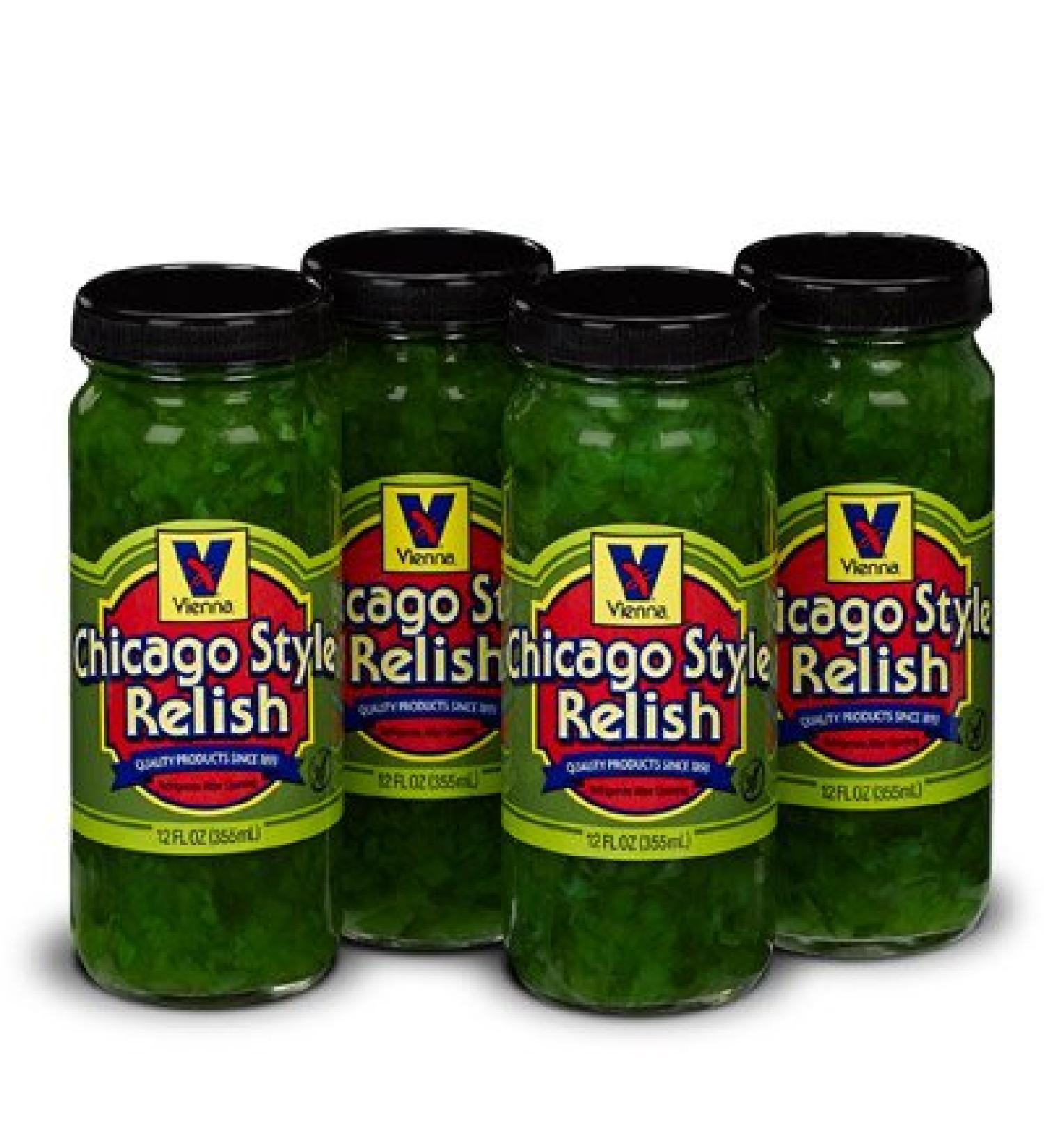 Vienna Chicago Style Relish 12oz - 4 Pack | Authentic Taste and Quality - Buy Online on SooperMarket.com