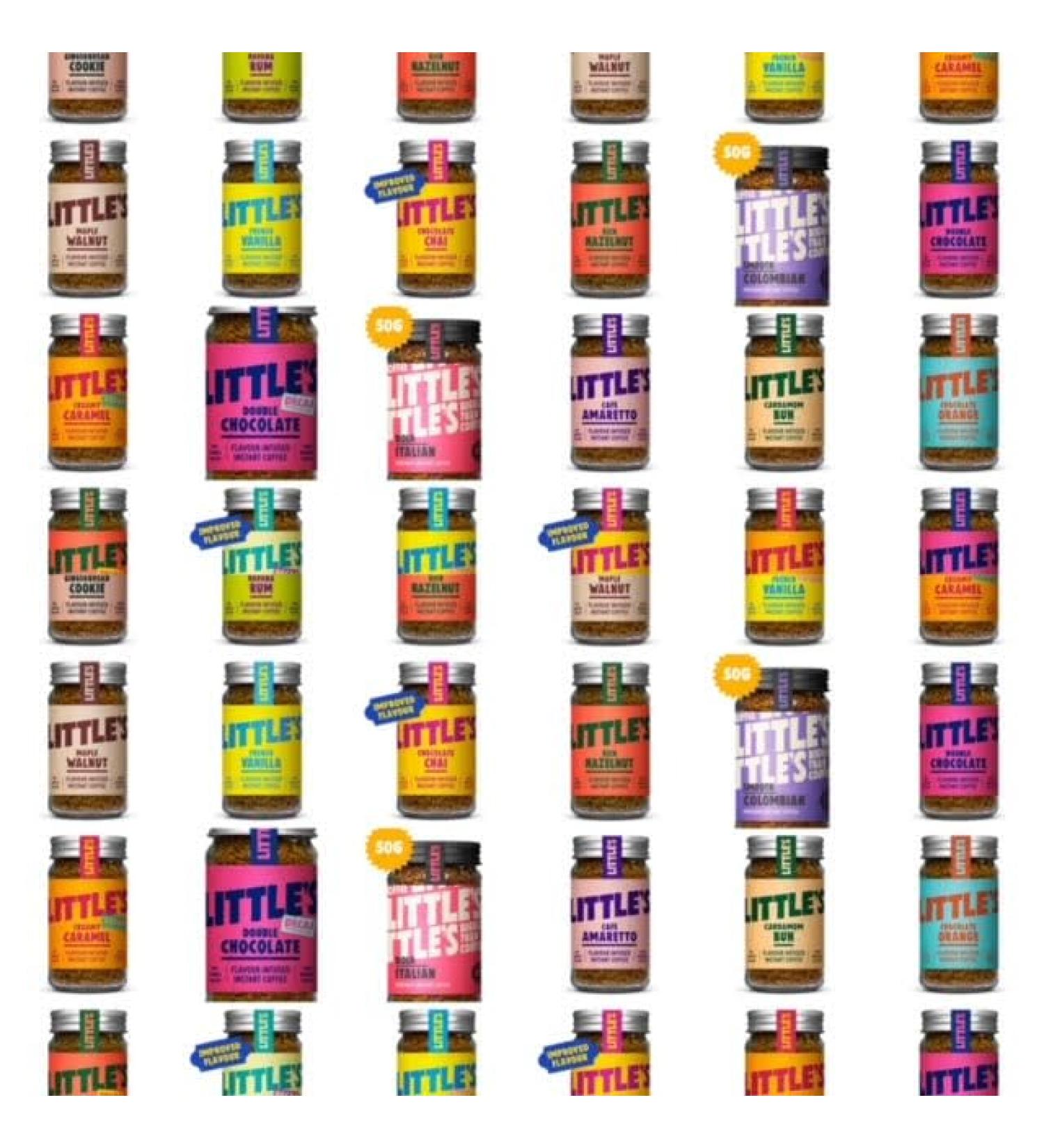 Little's Flavoured Instant Coffee 6 x 50g (19 Flavours To Choose From)