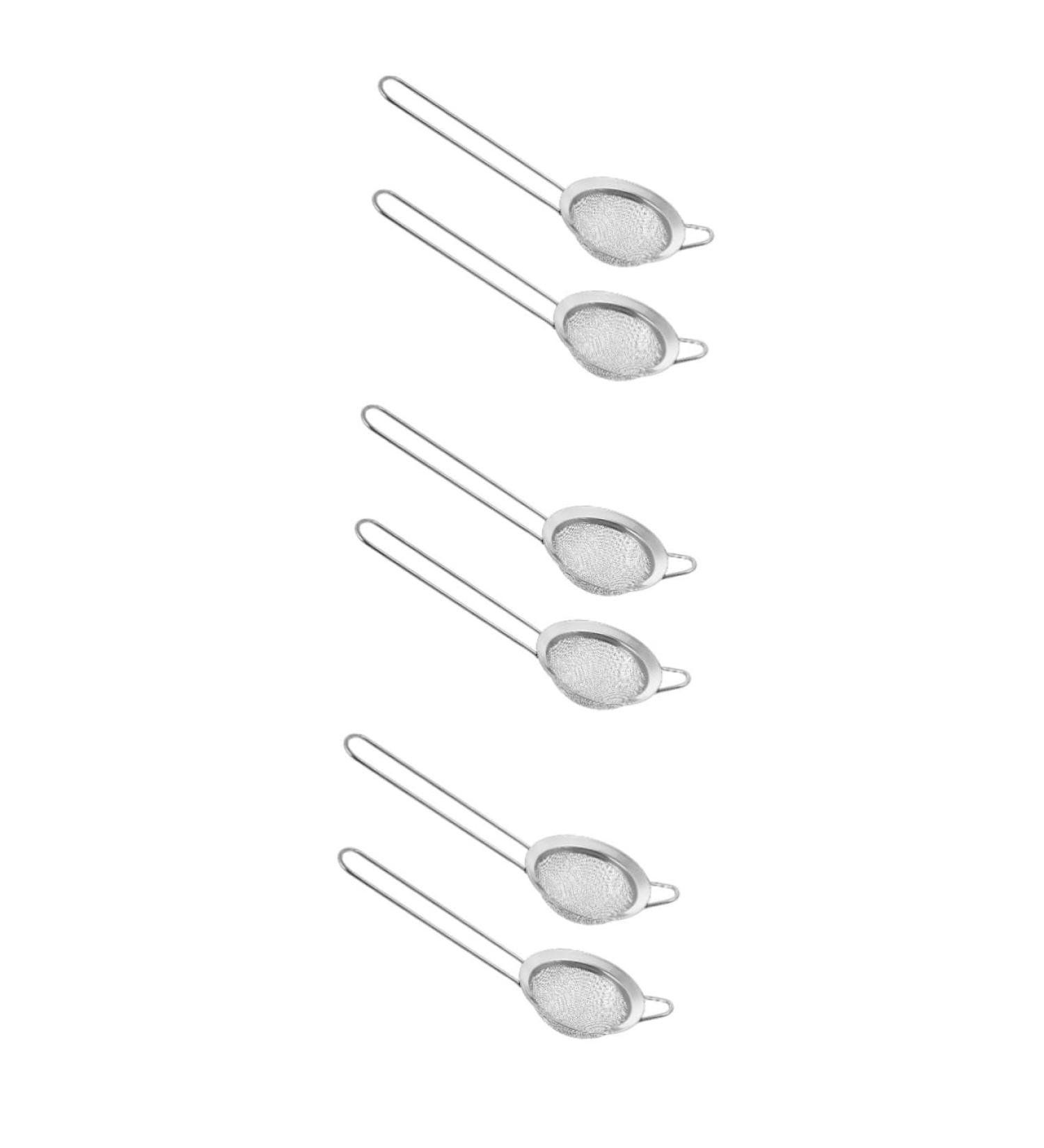GANAZONO 6 Pcs Reptile Sand Shovel Reptichip Strainers Fine Mesh Pet Poo Shovel Silver Stainless Steel 20X7X3CMx3pcs Silverx3pcs - Buy Online on SooperMarket.com