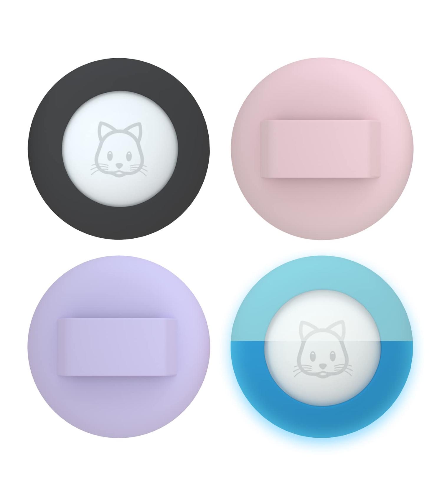 2022 Airtag Cat Necklace Holder - Small Air Day Cat Neckband for Apple Airtag GPS Tracker | Black Pink Purple & Lumiblau Options - Buy Online on SooperMarket.com
