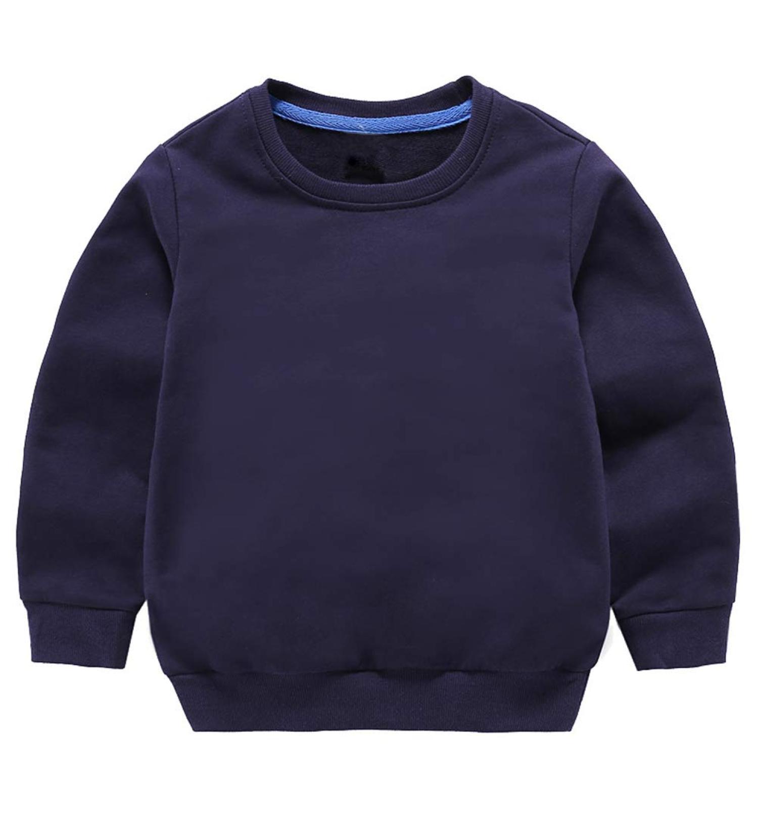 Taigood Kids Boys Cotton Sweatshirt Pullover | Long Sleeve T-Shirt | Age 2-3 Years | Navy Blue - Buy Online on SooperMarket.com