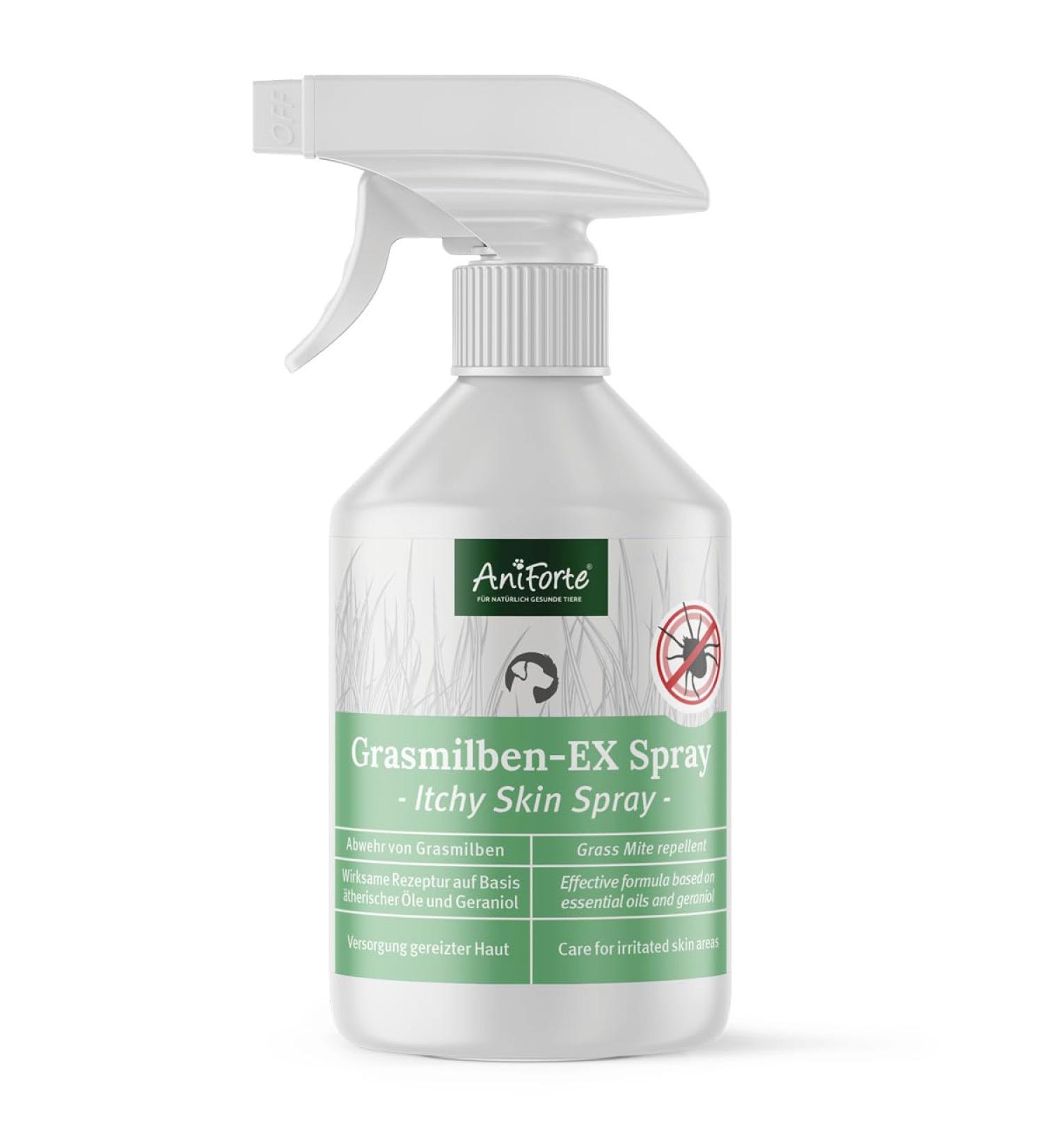 Aniforte Grasmilbel Ex Spray 500ml - Effective Grass Mite & Parasite Defense for Dogs | Soothes Itchy Skin - Buy Online on SooperMarket.com