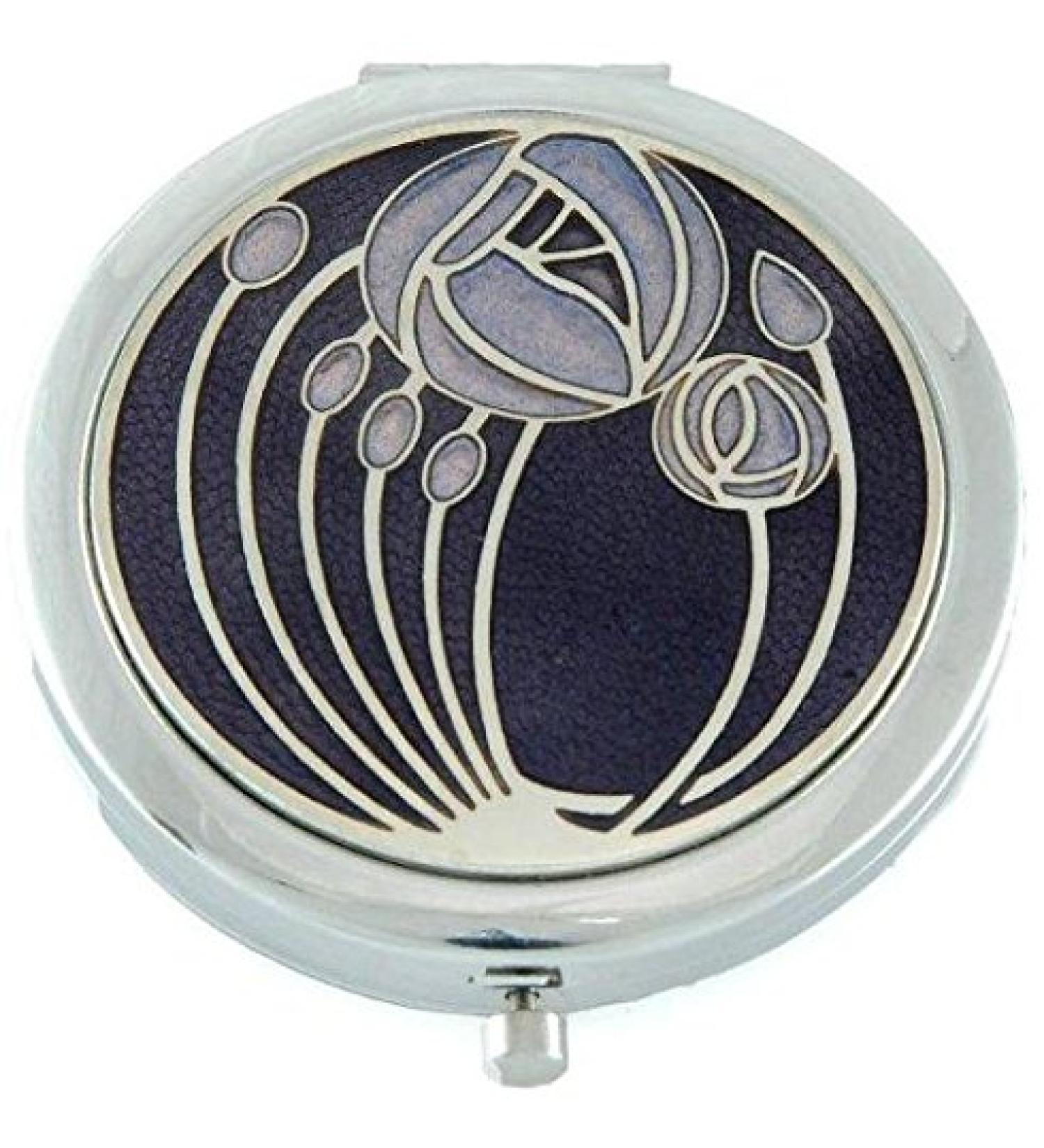 Mackintosh Two Roses Design Purple Compact Mirror - Elegant and Practical Accessory - Buy Online on SooperMarket.com