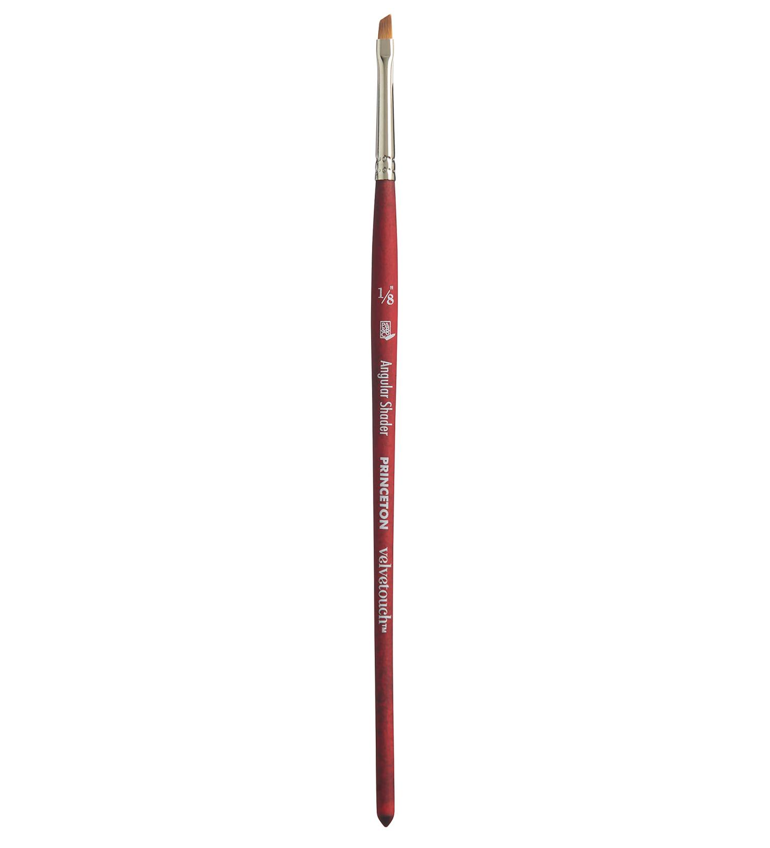 Princeton Velvetouch Series 3950 Paint Brush - Angle Shader 1/8 Inch | Ideal for Acrylic, Oil, and Watercolor - Buy Online on SooperMarket.com