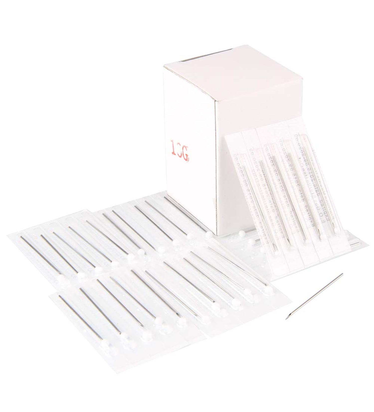 Chrontier 10PCS Sterilized Surgical Steel Body Piercing Needles 20G Gauge - Shop Now - Buy Online on SooperMarket.com