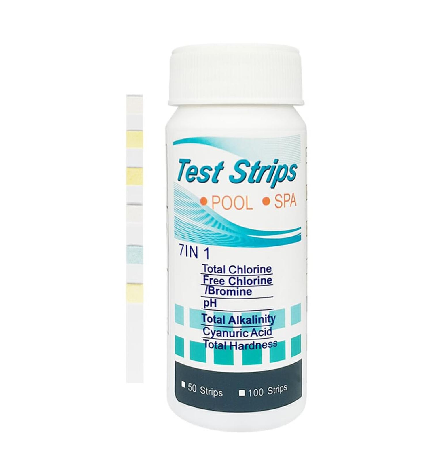 Dajidafu 50piece Easy-to- Test Strips For Precise And Convenient Measurements Water Test Strips PE Pool Test Strip Ph Test Strips seven-in-one 50 pieces/canister seven-in-one 50 pieces/canister - Buy Online on SooperMarket.com