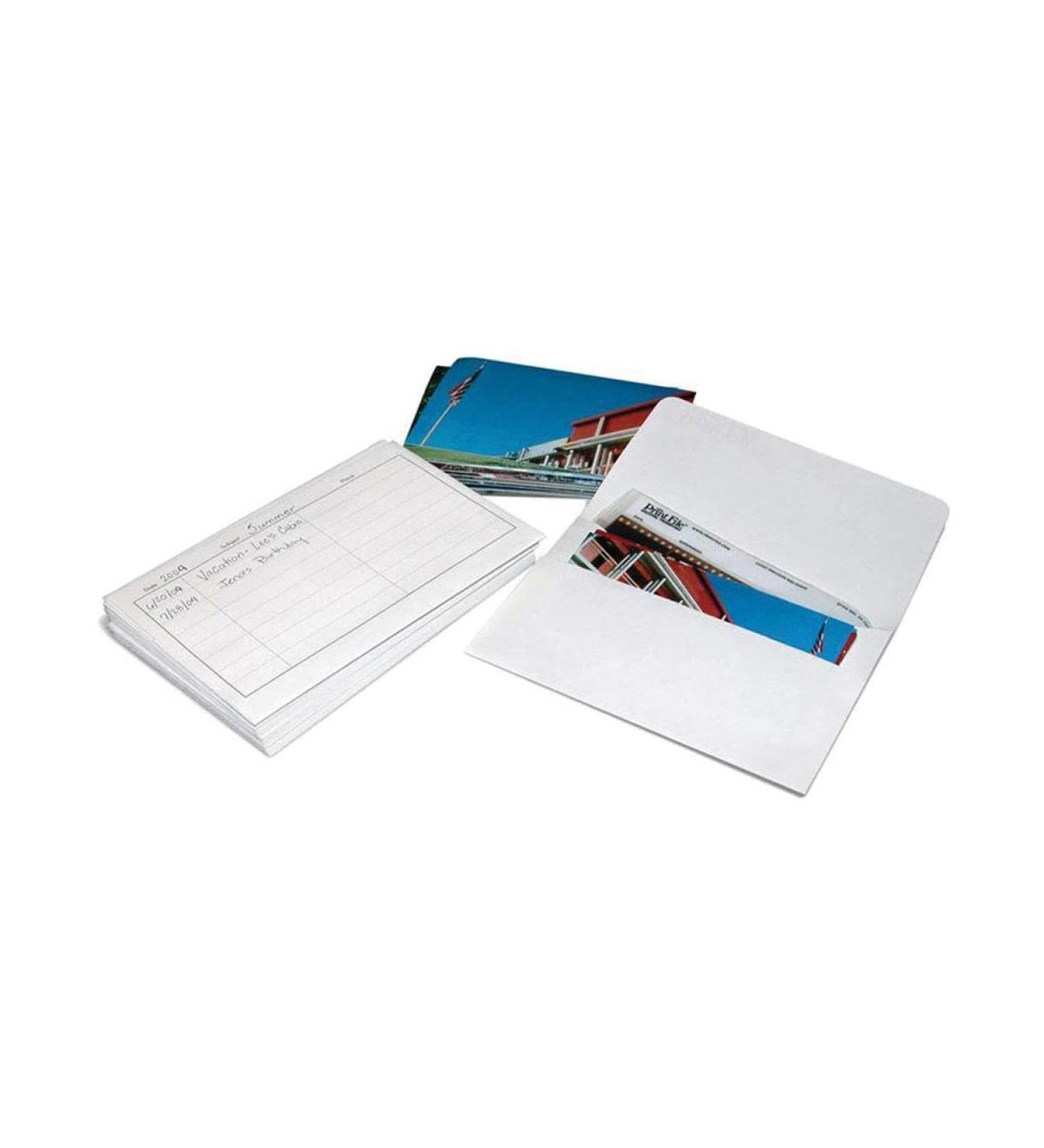 Print File Photo Storage Envelopes, Each Envelope Holds 36 4x6 Prints, 25 Pack