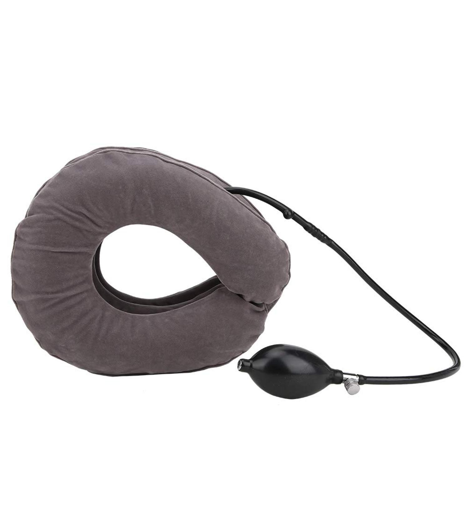 Inflatable Cervical Neck Traction Device Portable Neck Brace Support Stretcher Gray for Neck - Buy Online on SooperMarket.com
