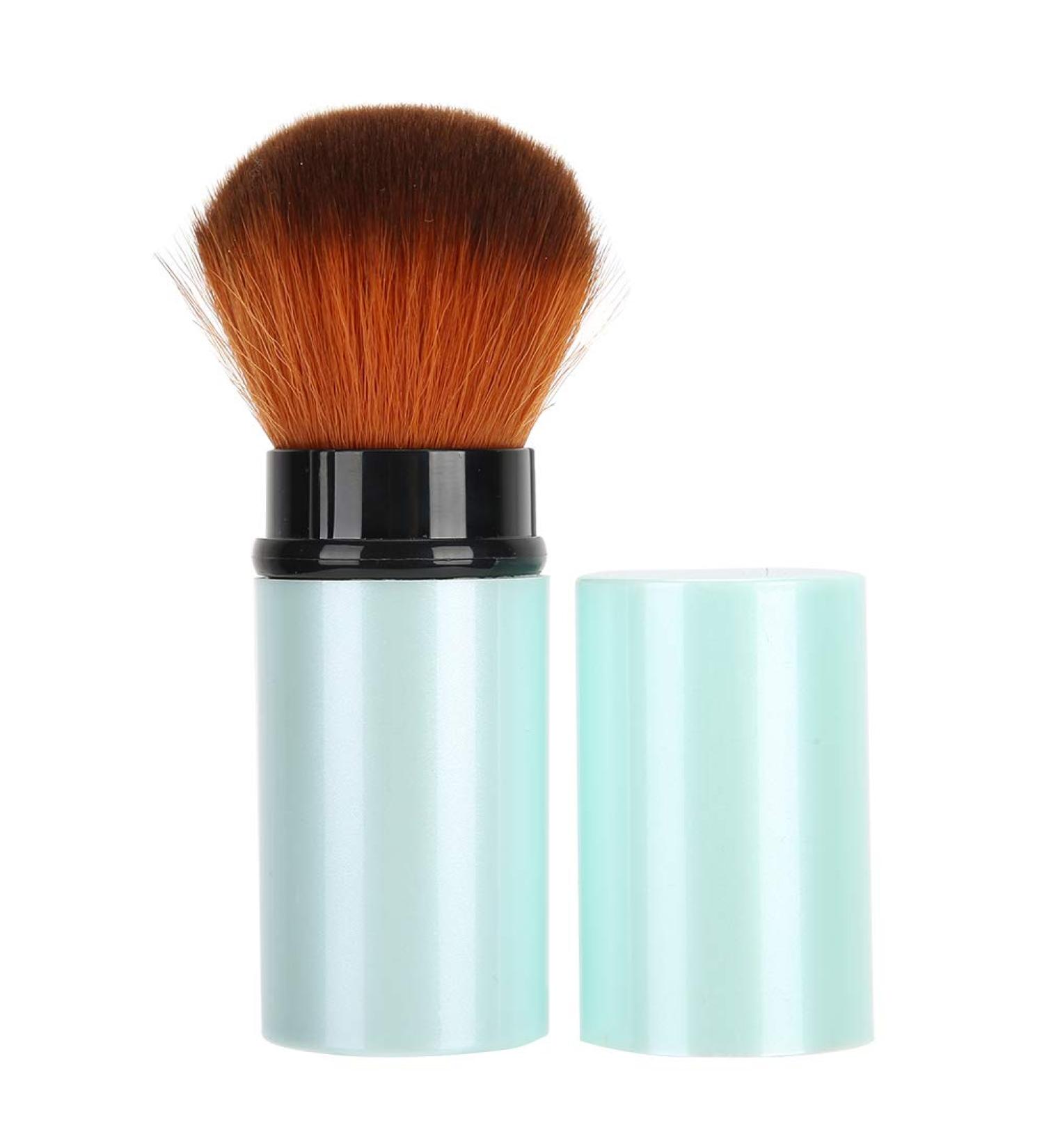 Portable Powder Brush for Flawless Makeup | Travel-Friendly Cosmetic Brush with Lid - Ideal for Blush & Primer - Buy Online on SooperMarket.com