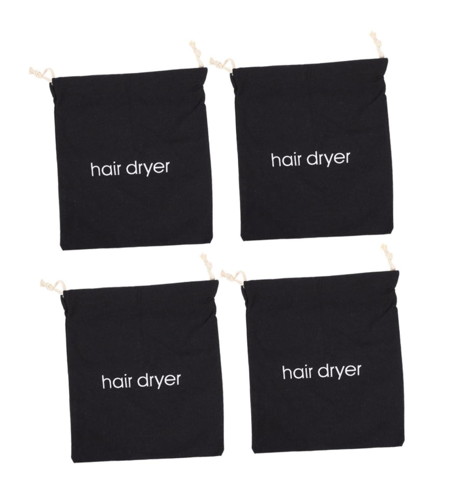 Baluue 4pcs Hair Dryer Storage Bag Curling Hair Dryer Travel Tote Bag Travel Supplies Hair Bag Black Fabric - Buy Online on SooperMarket.com