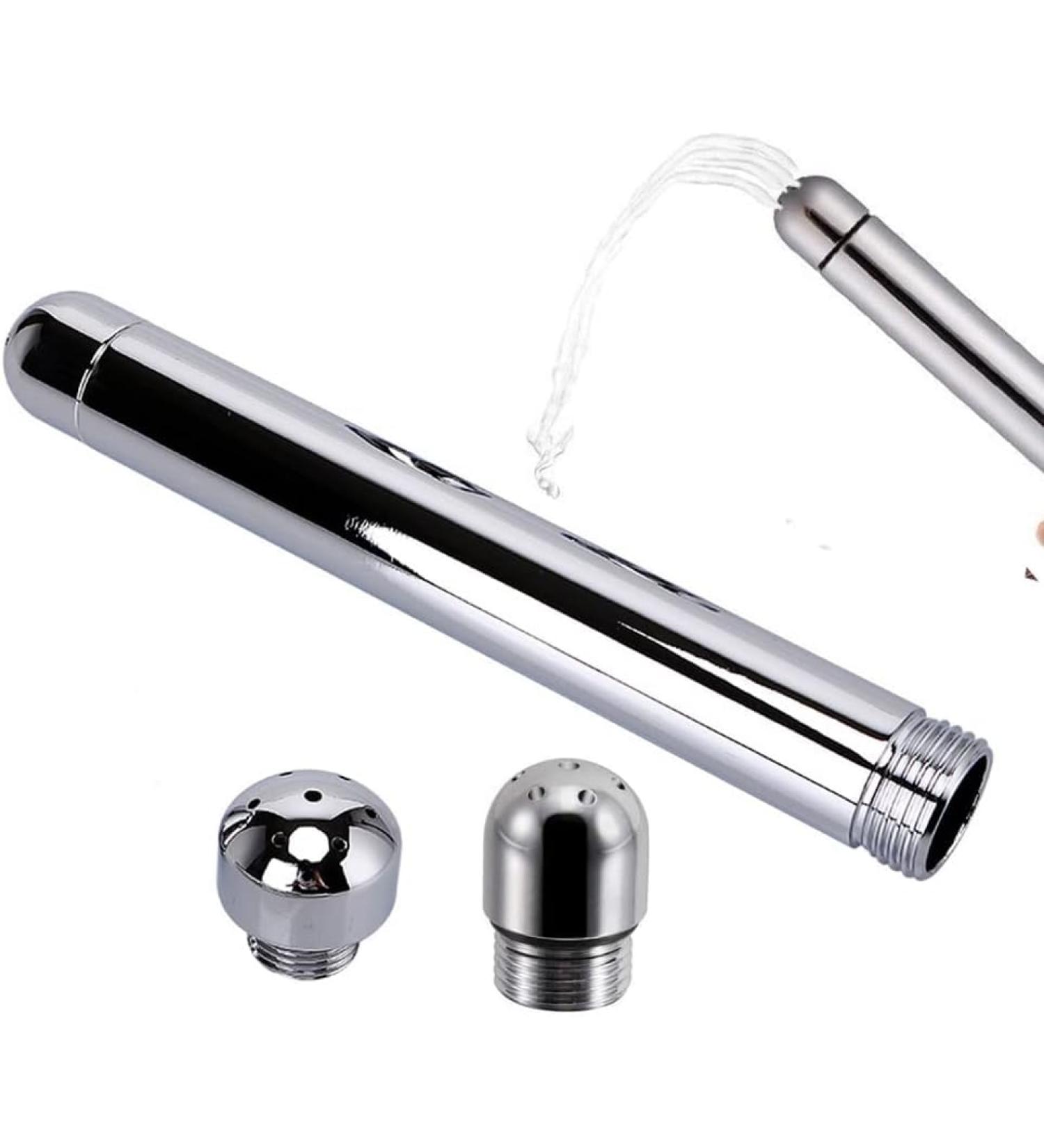 CakeFly bathroom shower inlet shower nozzle shower attachments kits with 3 aluminum shower heads 7 holes + including carrying bag handheld cleaning set for men and women