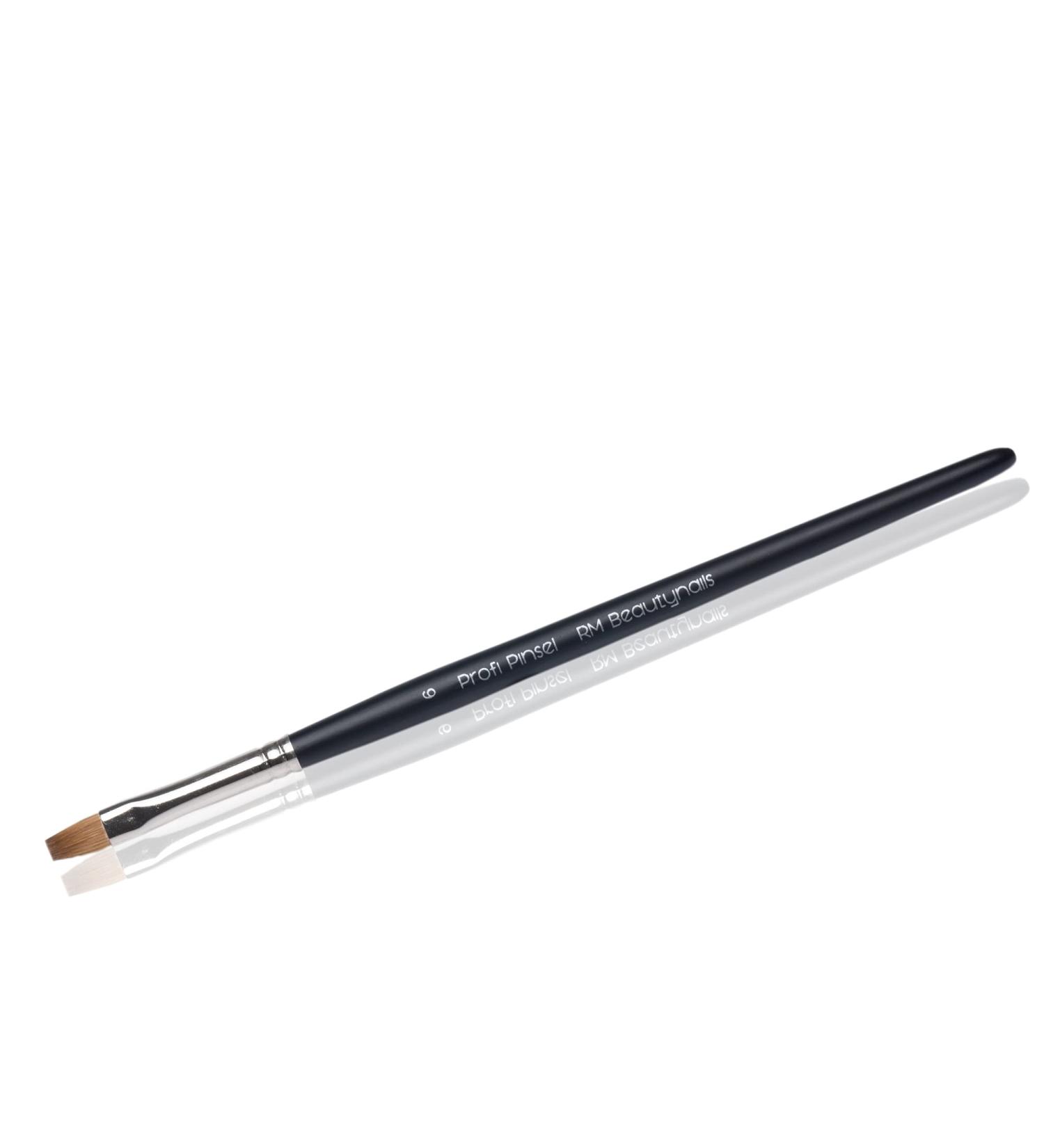 Kolinsky UV Gel Brush Size 6 - Short Handle Nail Art Brush with Black & Silver Ferrule for Professional Nail Design - Buy Online on SooperMarket.com