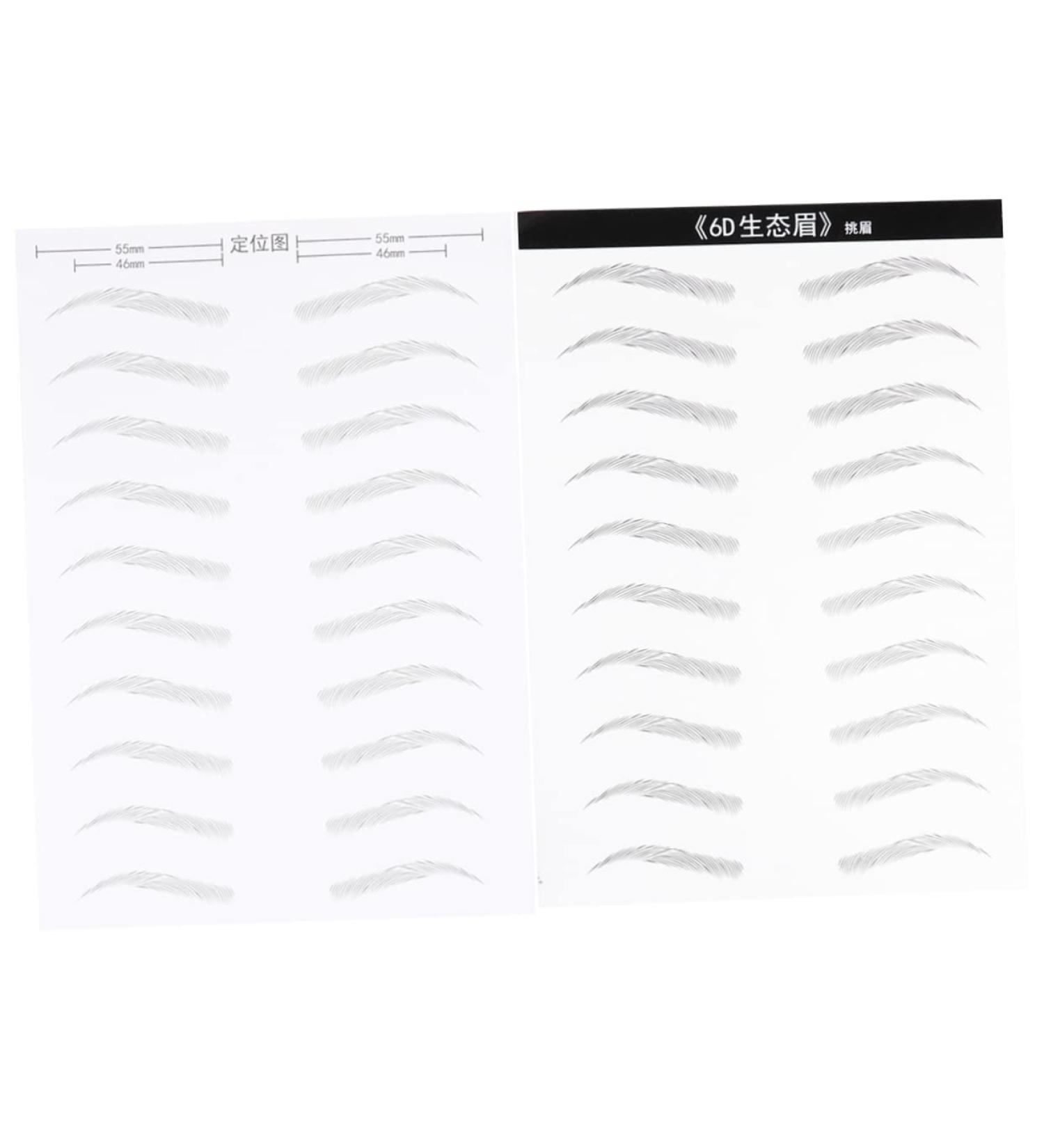 Mikinona 2 Pairs Disposable Makeup Tools 4d Hair-like Authentic Eyebrows Template Eyebrow Trimming The Lazy - Buy Online on SooperMarket.com