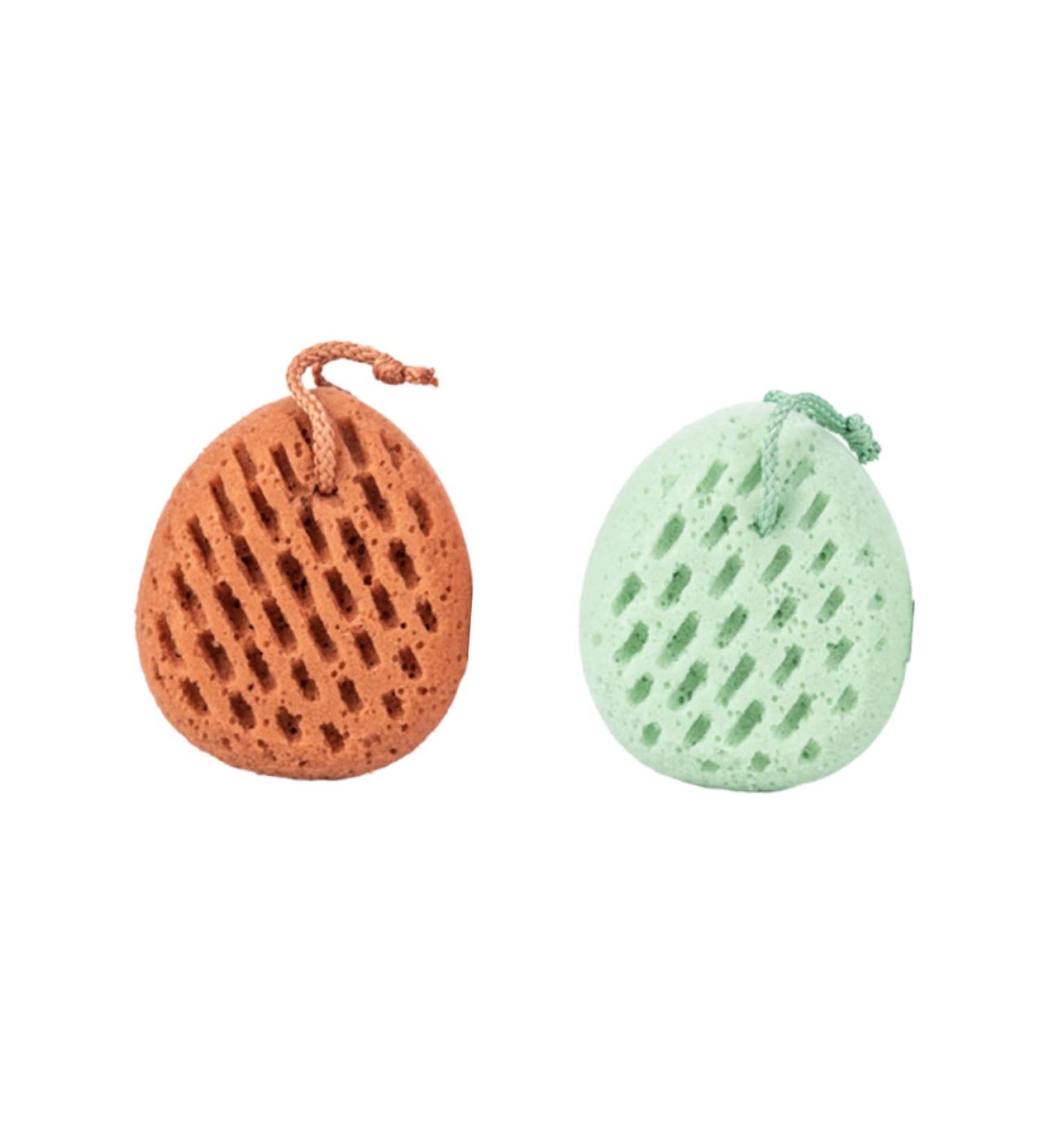 Buy 2pcs Wash Sponge Bath Loofah Scrubber - Exfoliating Tools for Bath & Shower | Ideal for All Skin Types - Buy Online on SooperMarket.com