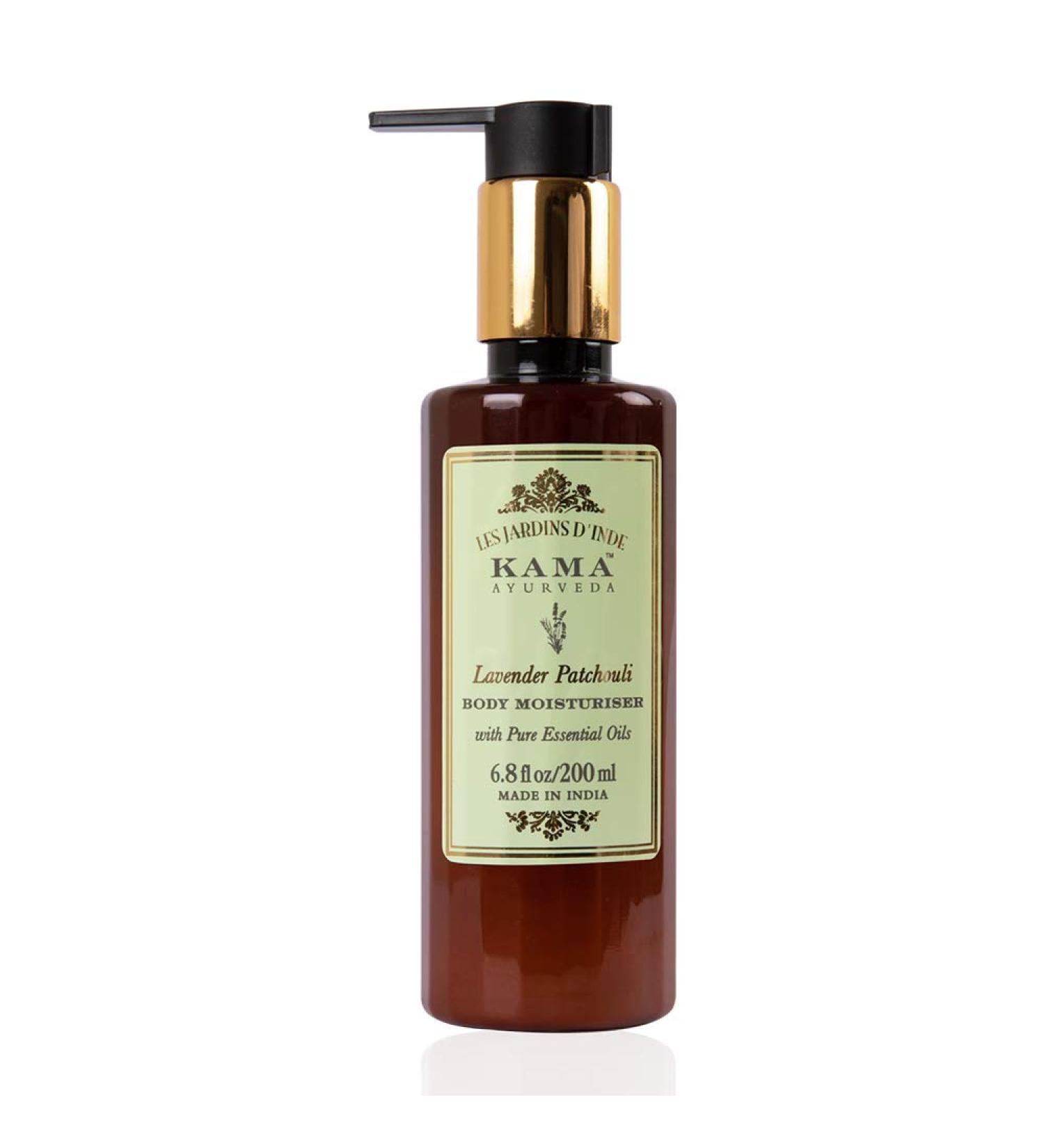 Kama Ayurveda Lavender Patchouli Body Moisturiser - 200ml | Hydrating Natural Lotion with Essential Oils for Skin Care - Buy Online on SooperMarket.com