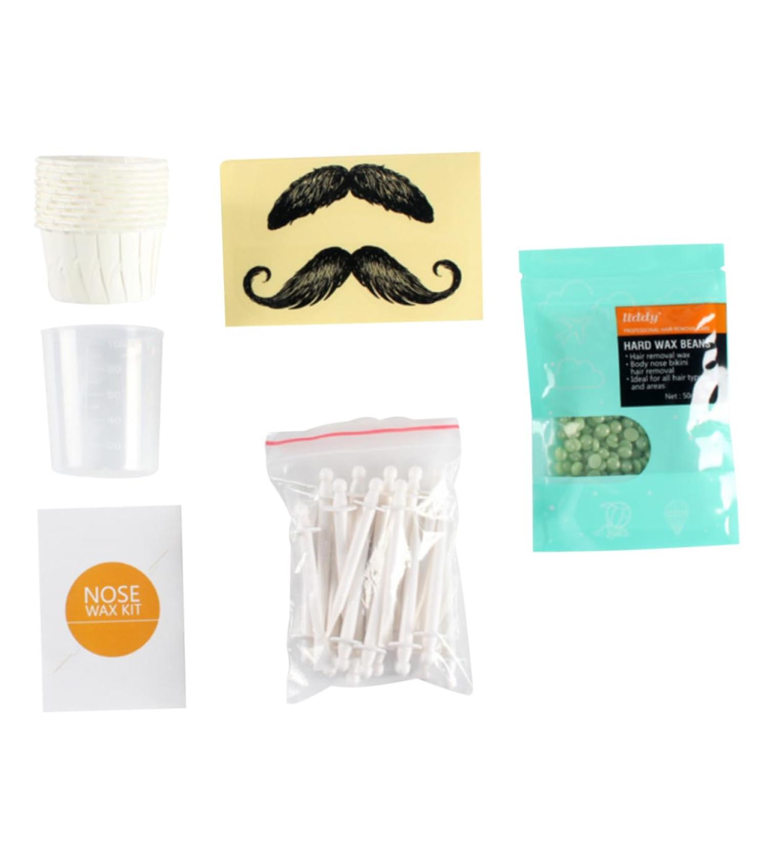 Hair Removal Wax Kit - Nose Hair Removal Wax Beans & Multipurpose Cleaning Set for Smooth Skin - Buy Online on SooperMarket.com