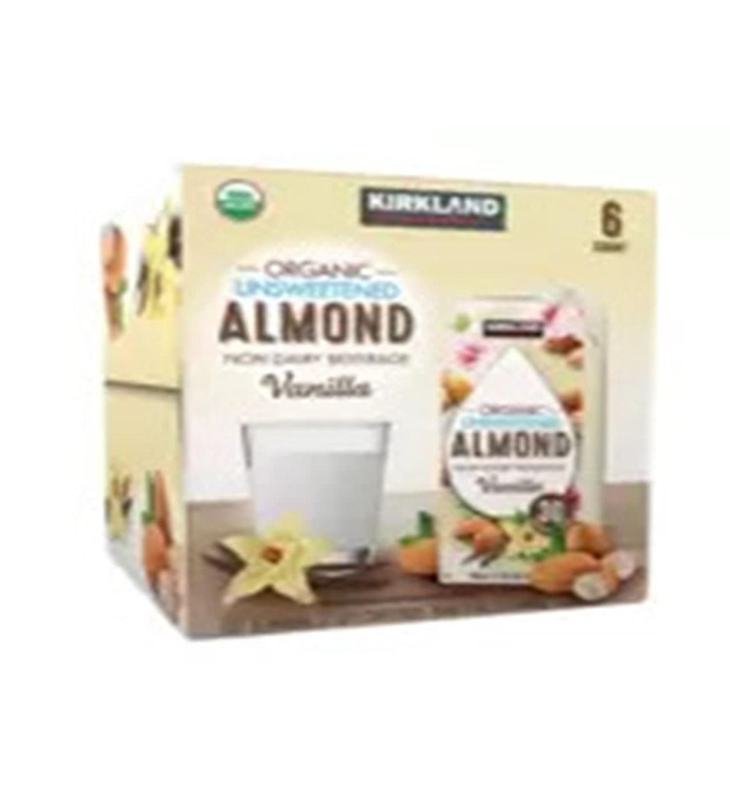 Kirkland Signature Organic Almond Unsweetened Beverage 31.9 Fl Oz Pack of 6 - Buy Online on SooperMarket.com