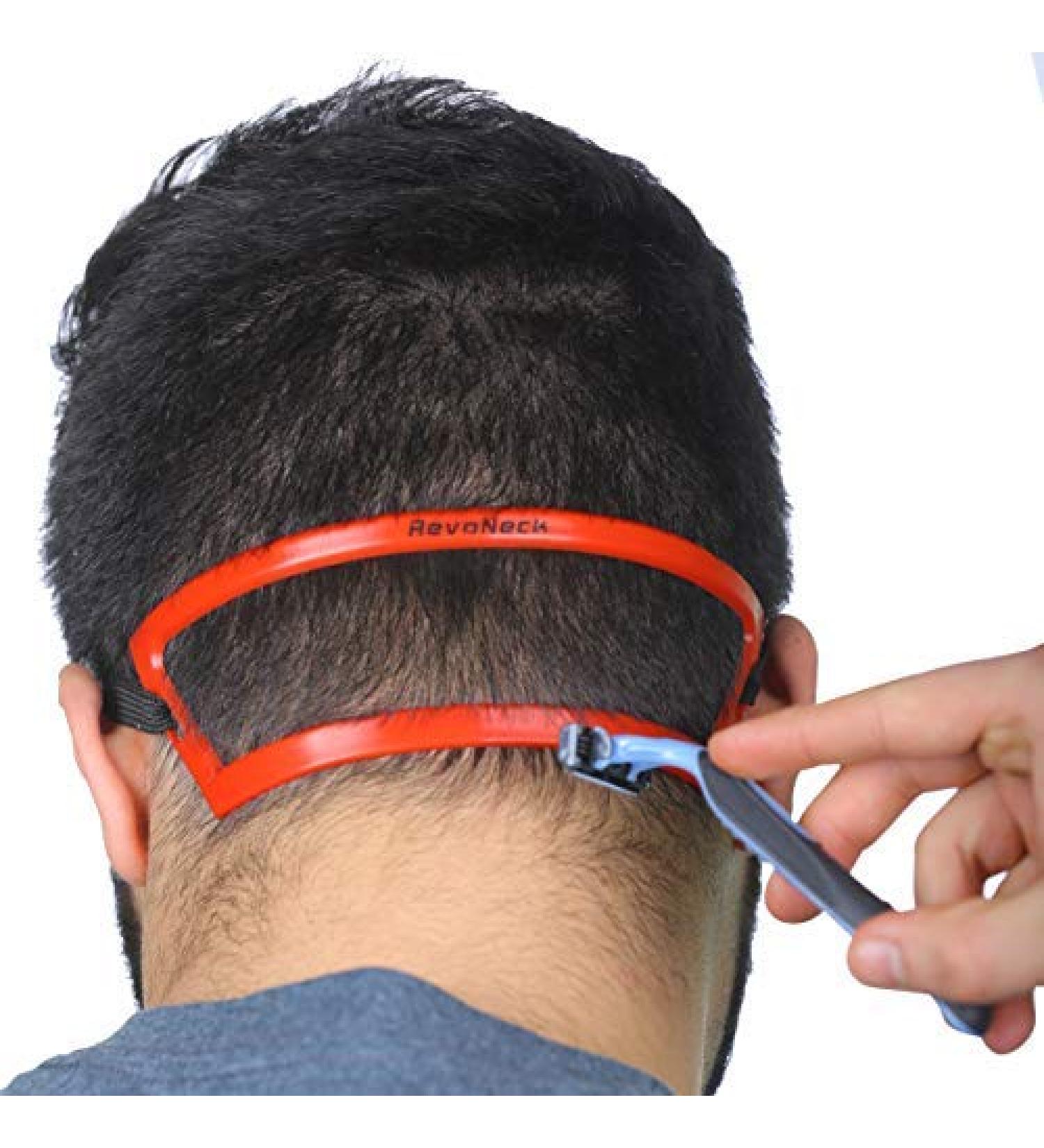 Revo Neck - Neckline Shaving Template Guide - Edge Up your Straight Neck Hairline - One Size Fits All Haircut Grooming Kit - Styling Tool - Use W/Clippers or Trimmer - Barber Supplies Set - Stencil