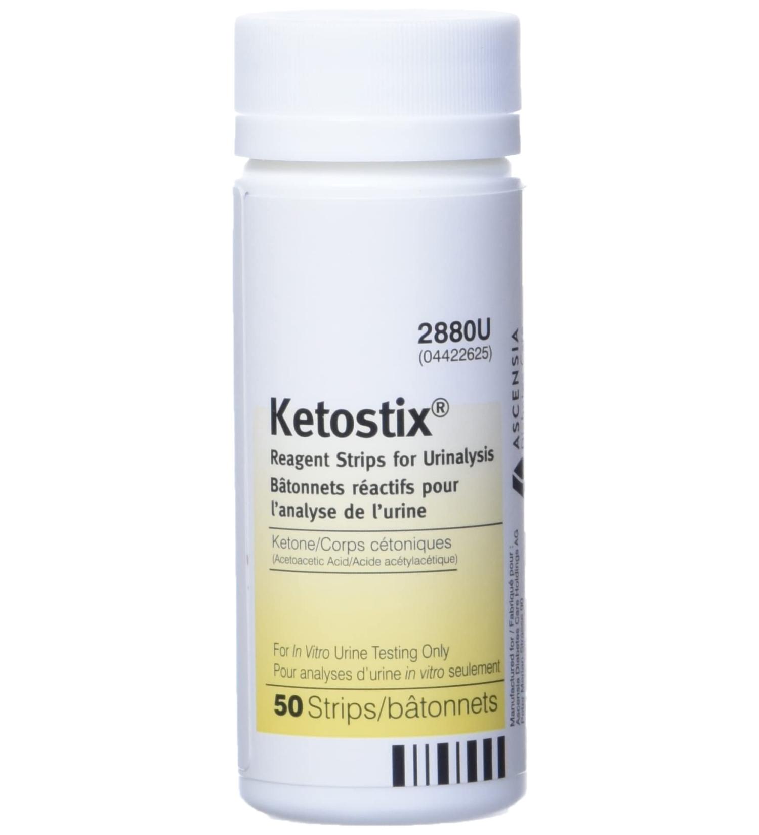 Ascensia Ketostix Reagent Strips for Urinalysis 2880U (50 strips) - Buy Online on SooperMarket.com