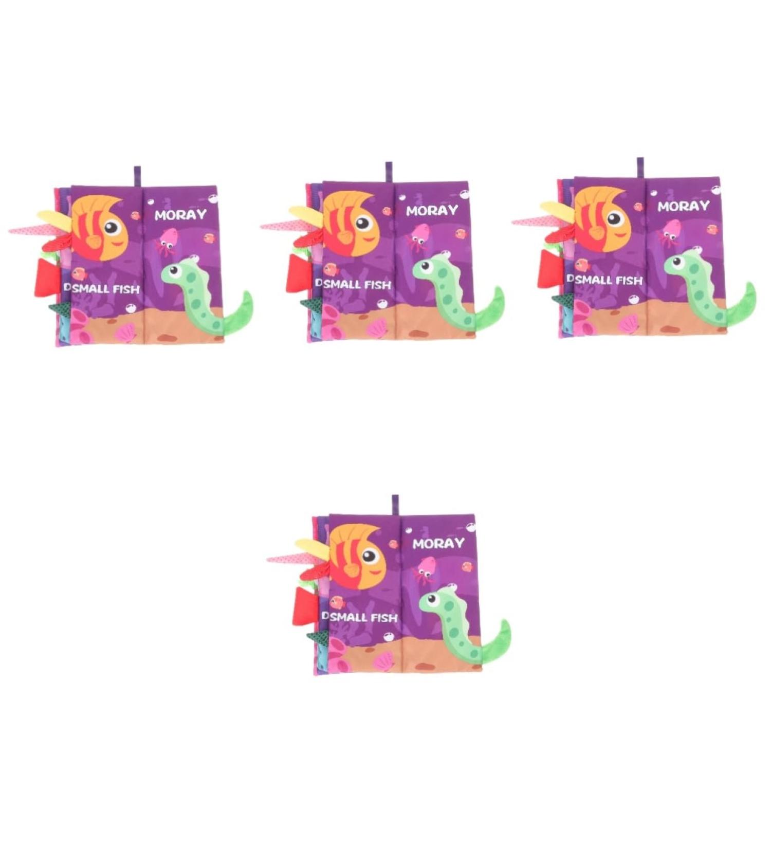 Abaodam 4-Piece Crumpled Fabric Book Set for Toddlers | Soft Baby & Children's Toys | Ideal Fabric Books for Young Kids - Buy Online on SooperMarket.com
